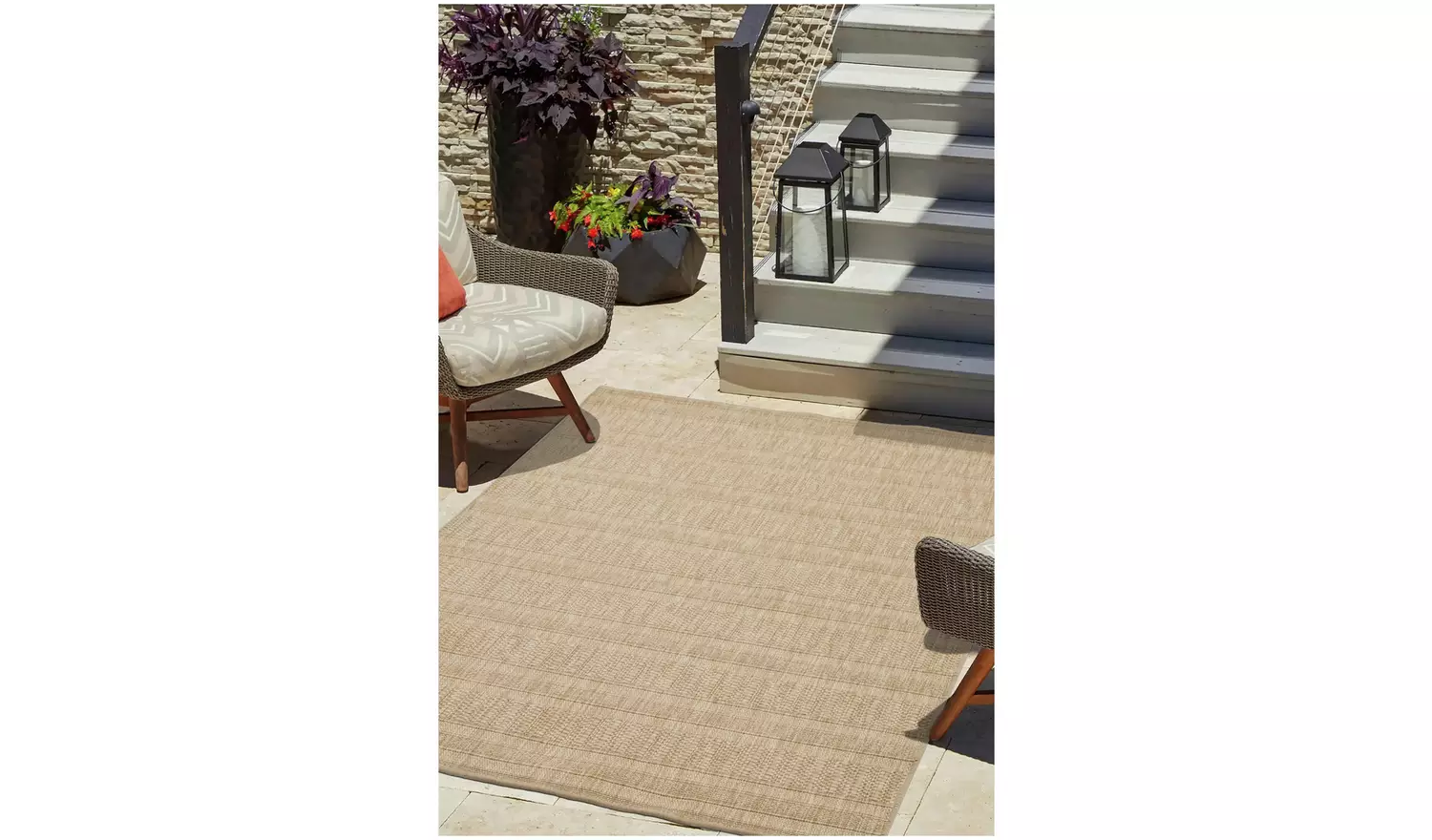 Homemaker Jute Look Outdoor Rug Natural