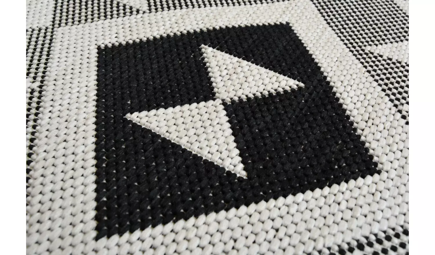 Chequerboard Mono Indoor Outdoor Rug