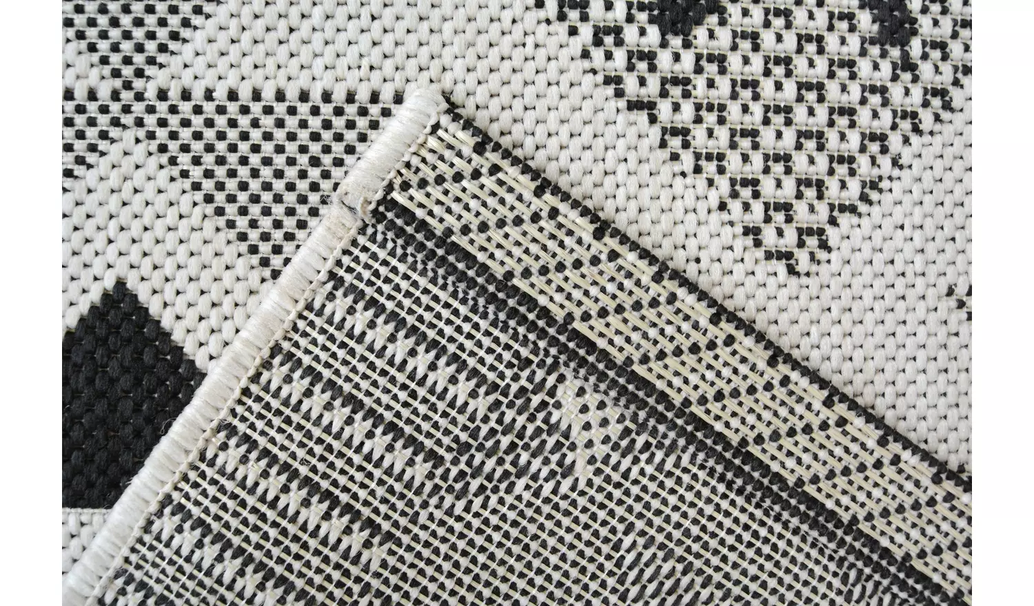 Chequerboard Mono Indoor Outdoor Rug