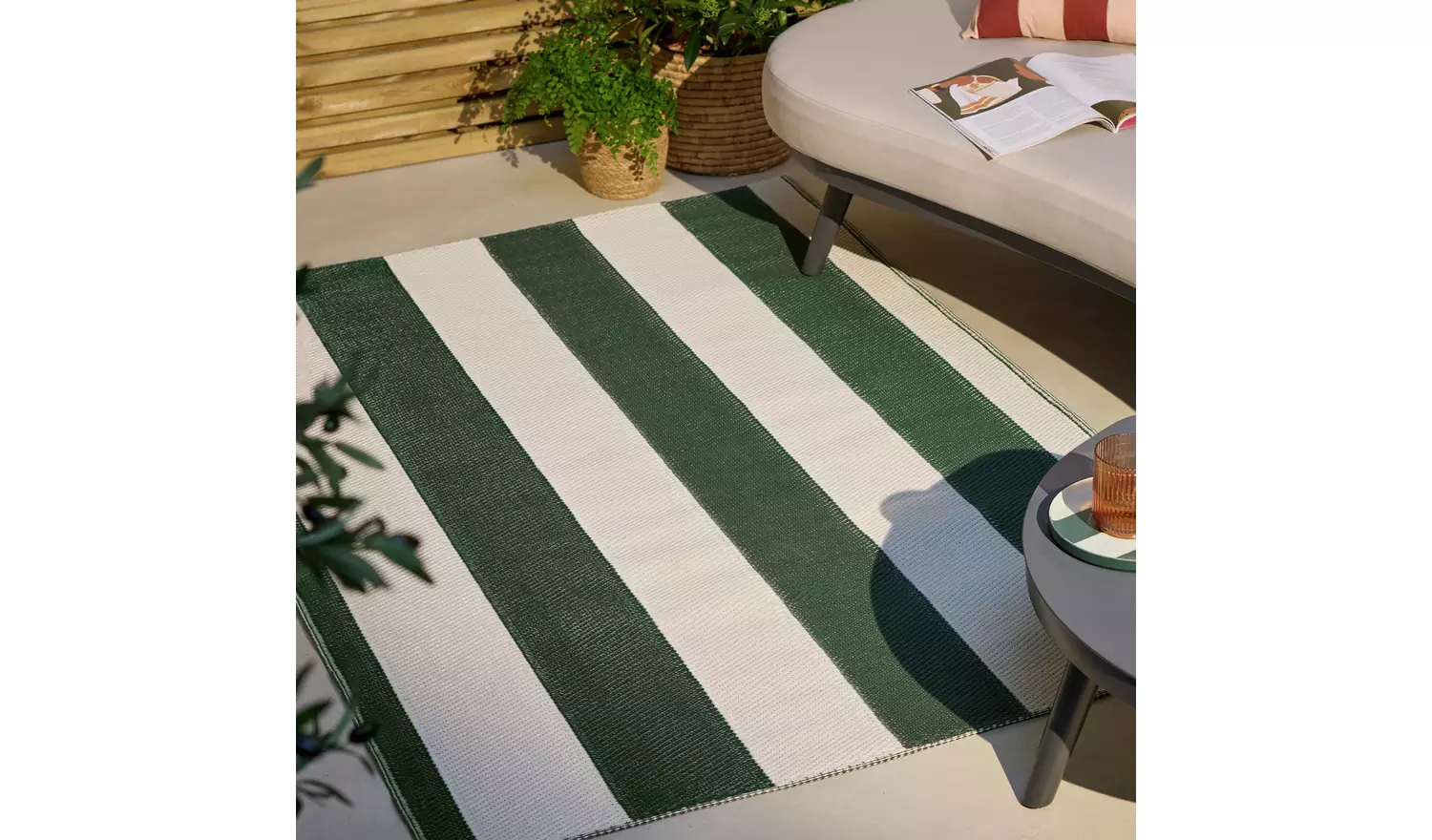 Habitat Stripe Outdoor Rug - 120x180cm