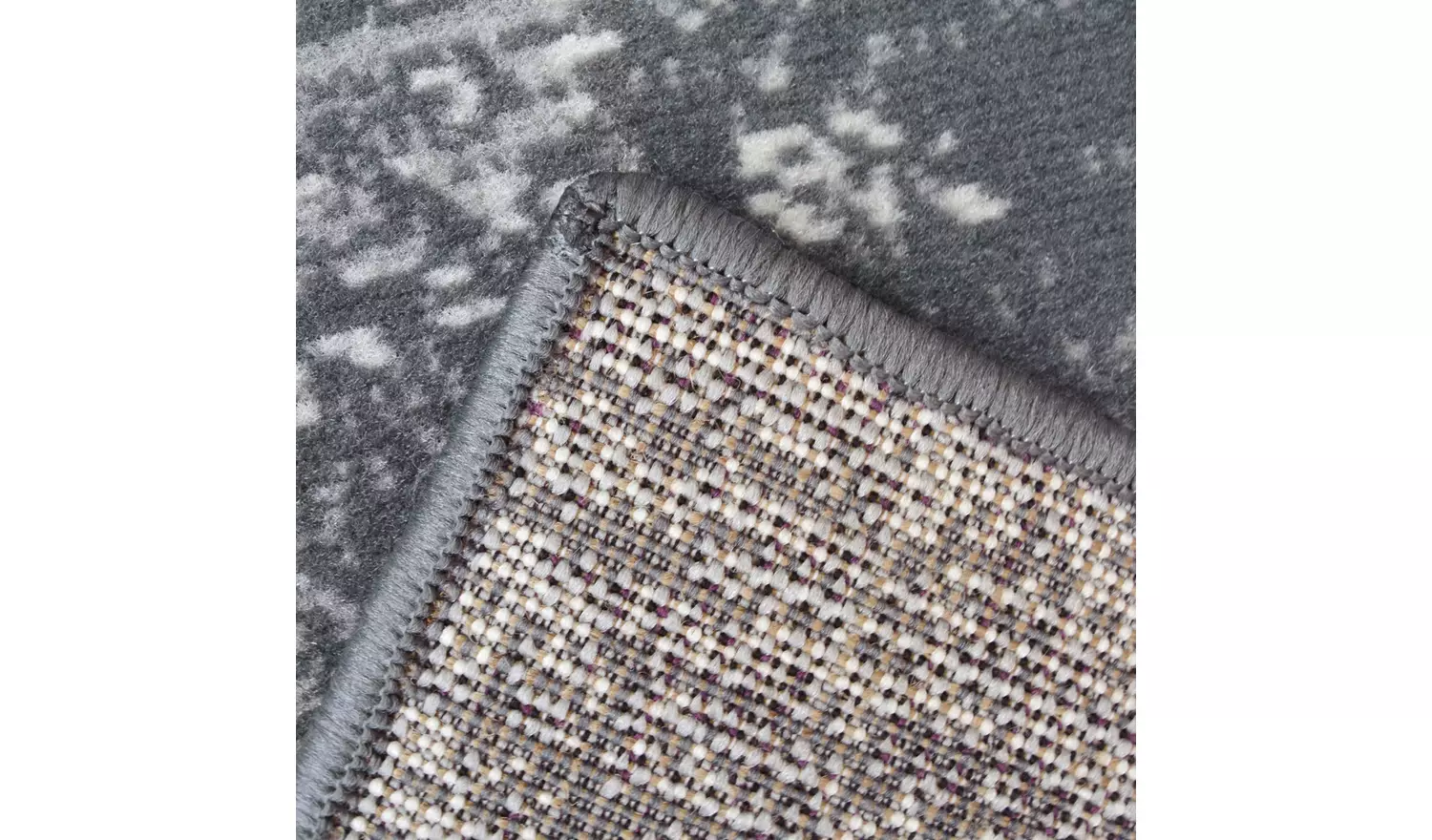 Homemaker Traditional Charcoal Short Pile Rug - 290x200cm