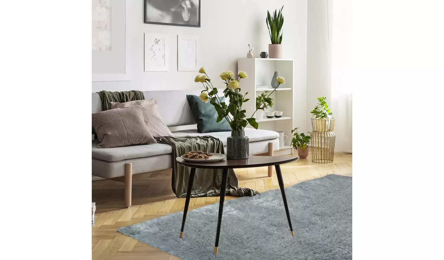 Homemaker Supersoft Plain Duck Egg Shaggy Rug - 230x160cm