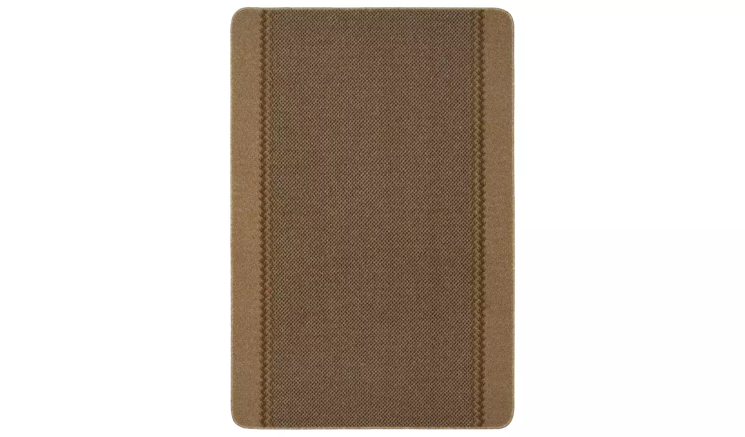 Kilkis Textured Beige Cut Pile Rug - 100x67cm