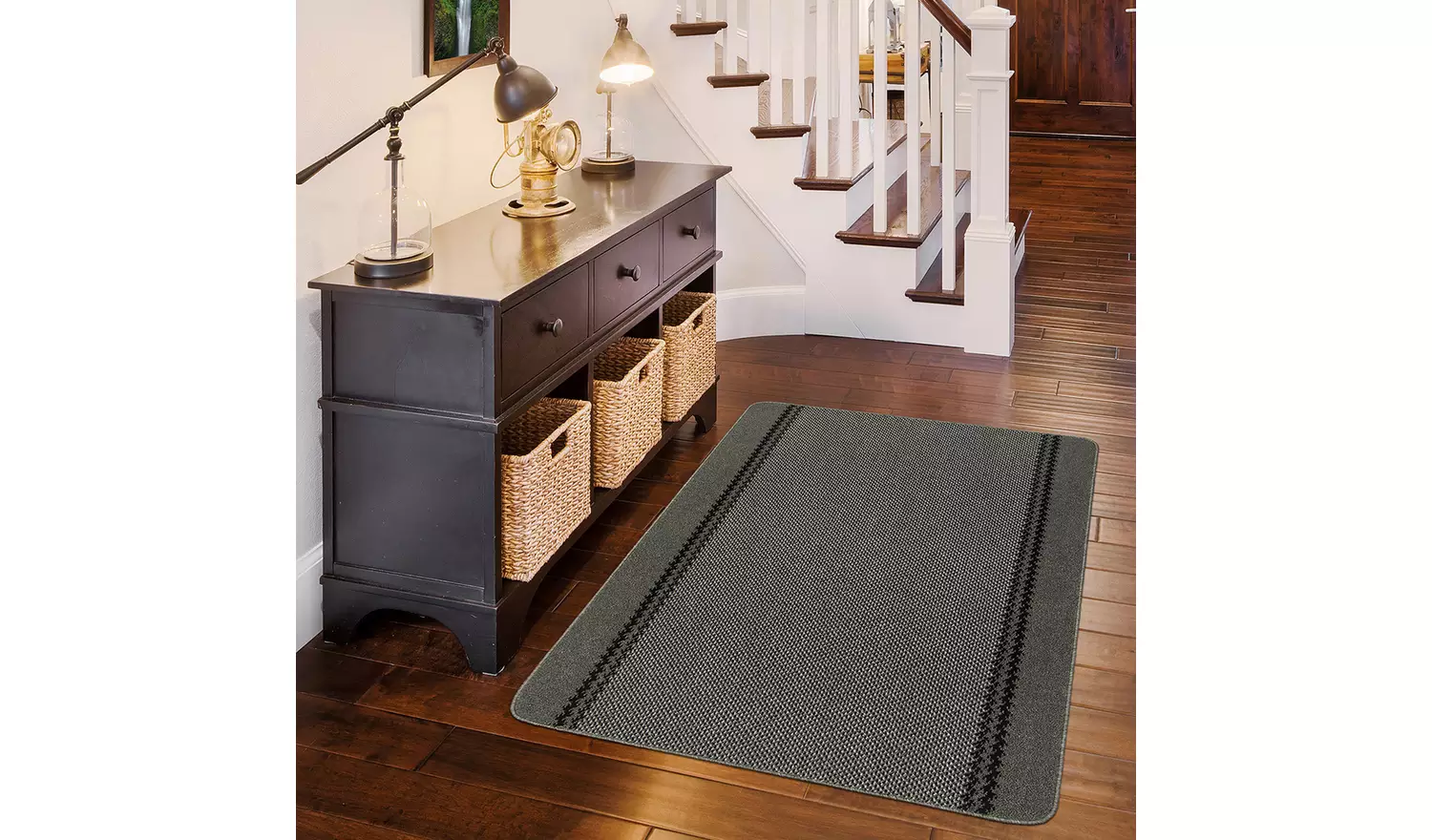 Kilkis Machine Washable Rug - 100x150cm - Charcoal