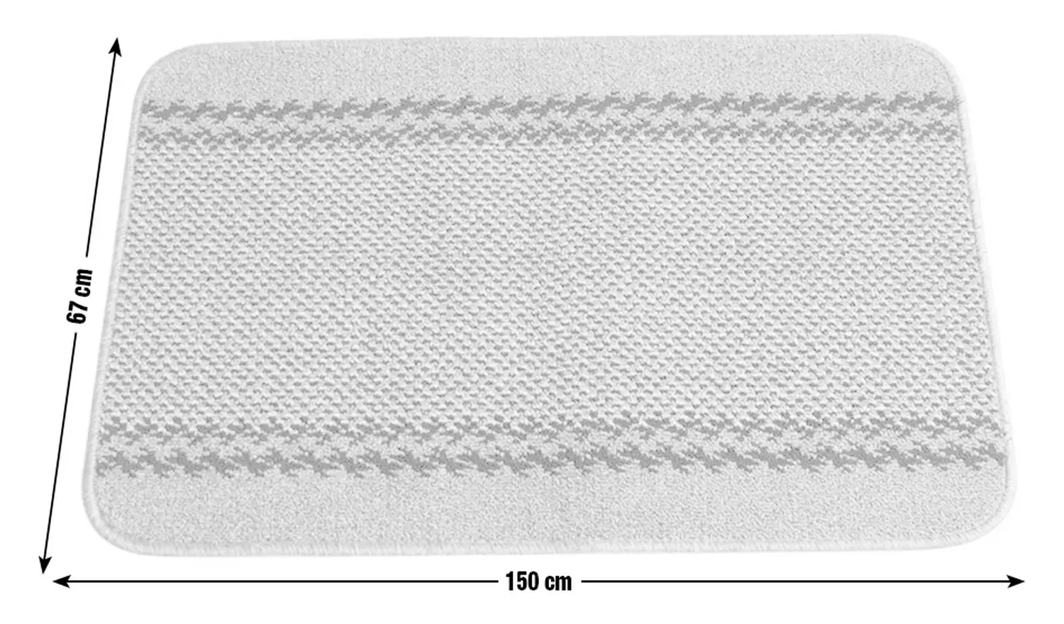 Kilkis Textured Charcoal Short Pile Rug - 100x67cm