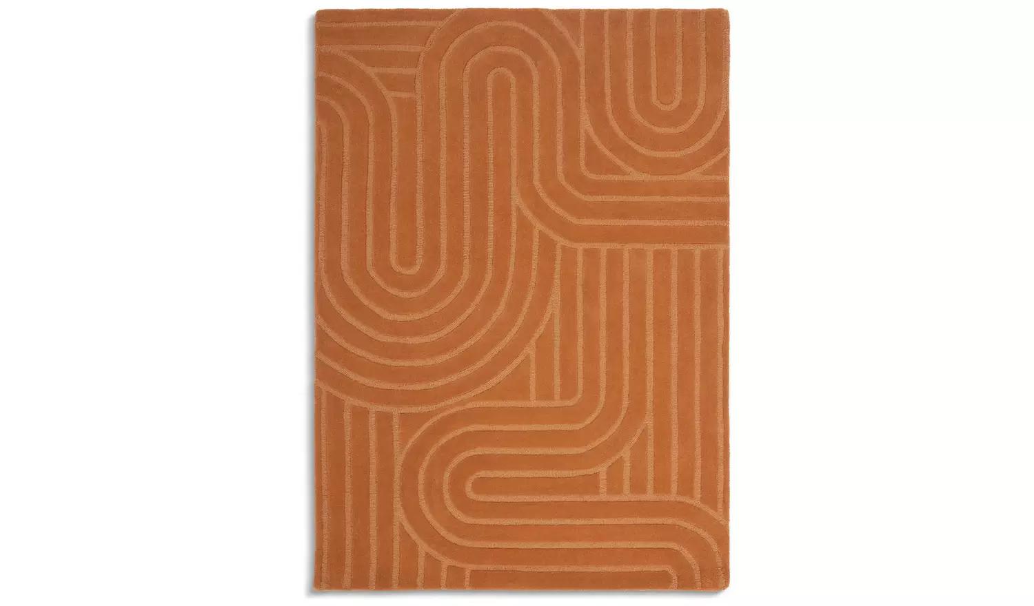 Habitat Mirage Carved Ginger Cut Pile Rug - 170x120cm
