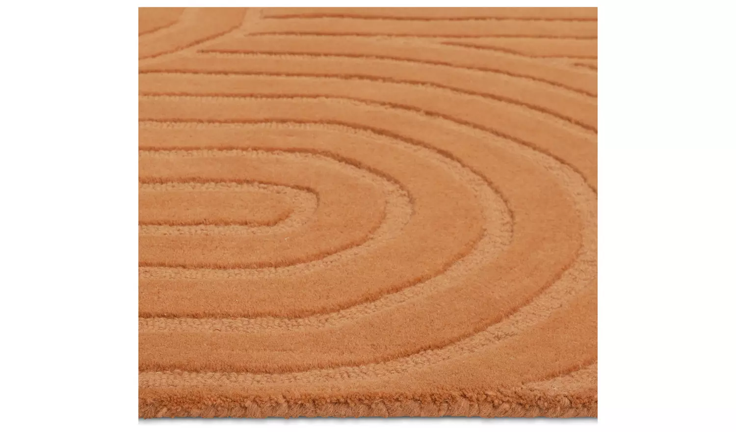 Habitat Mirage Carved Ginger Cut Pile Rug - 170x120cm