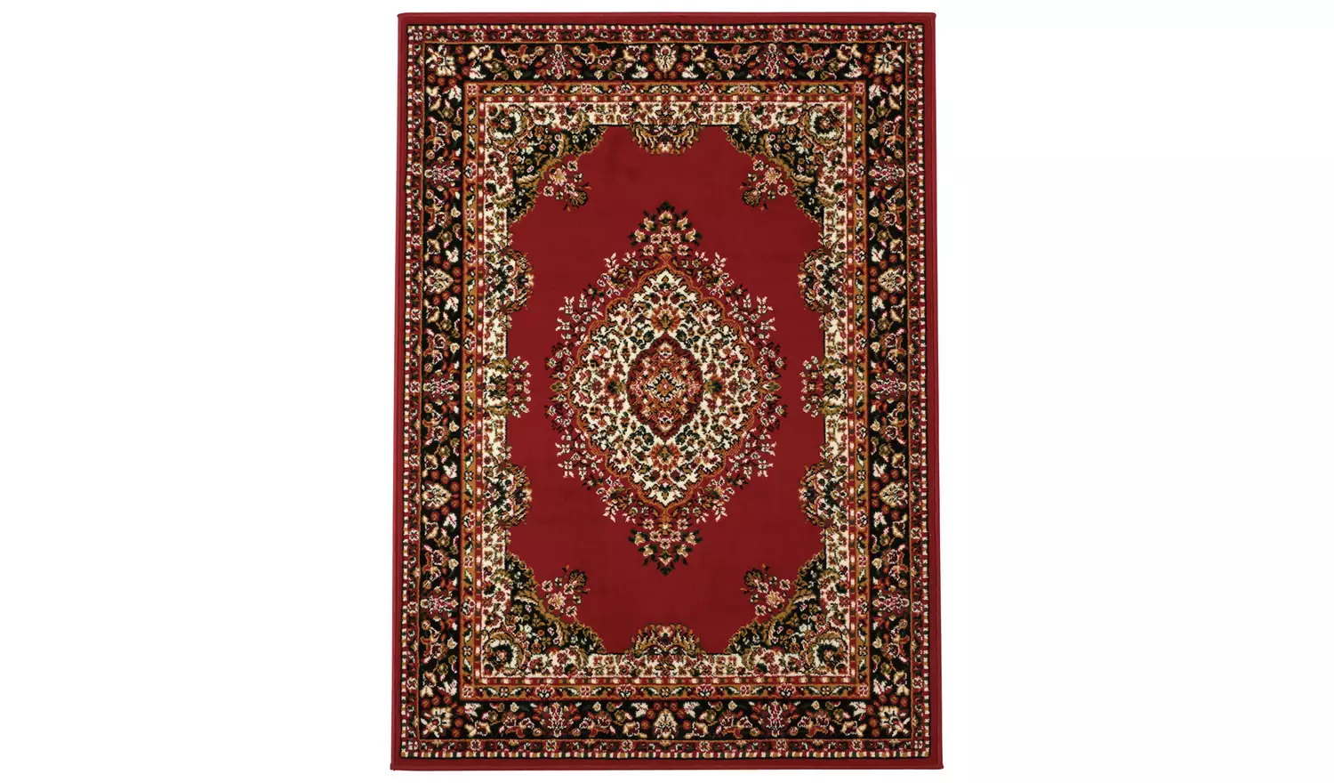 Homemaker Bukhura Traditional Red Cut Pile Rug - 160x120cm