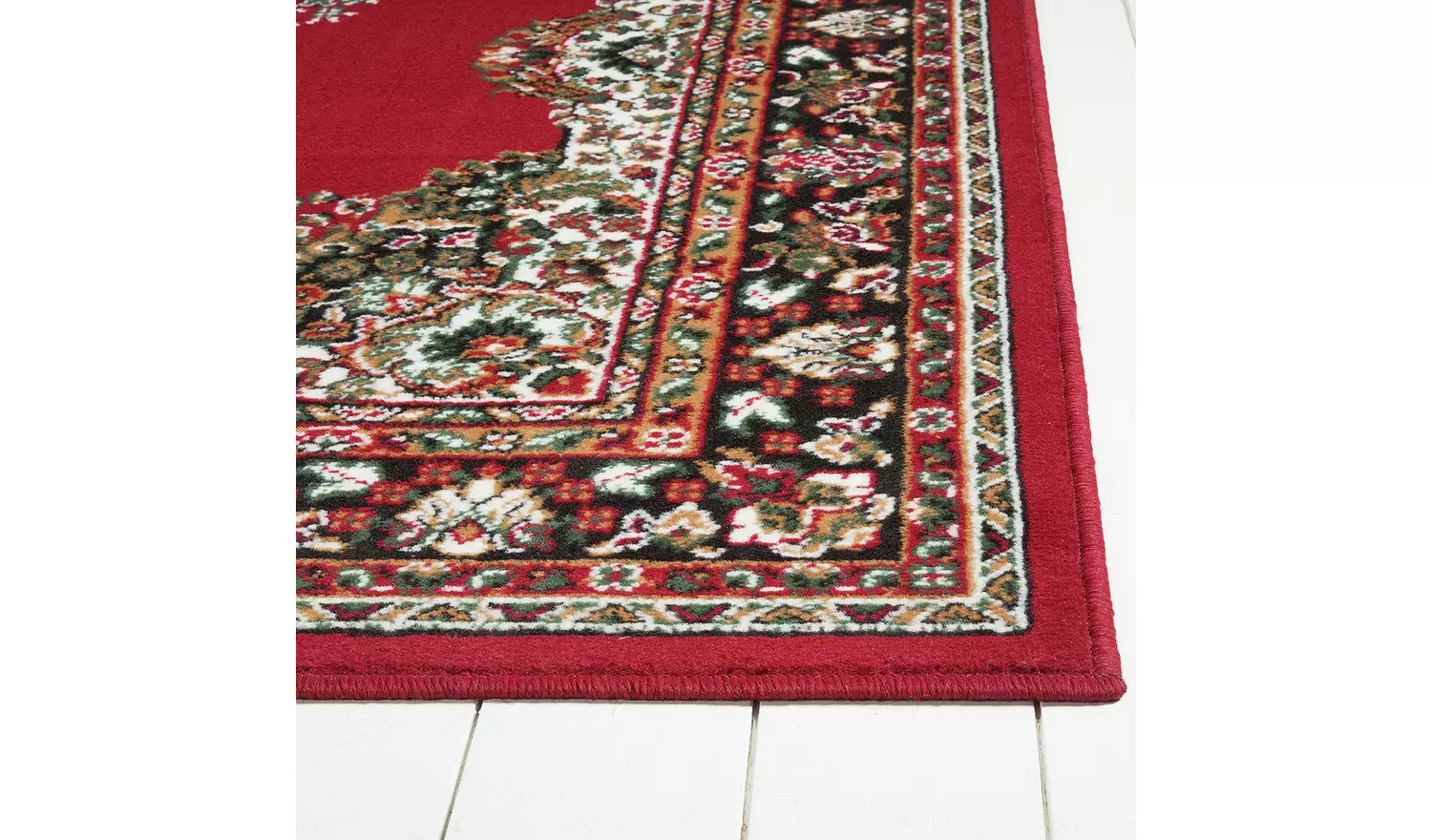 Homemaker Bukhura Traditional Red Cut Pile Rug - 160x120cm