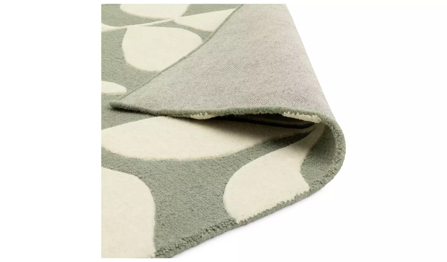 Habitat Verdant Leaf Green Wool Cut Pile Rug - 230x160cm