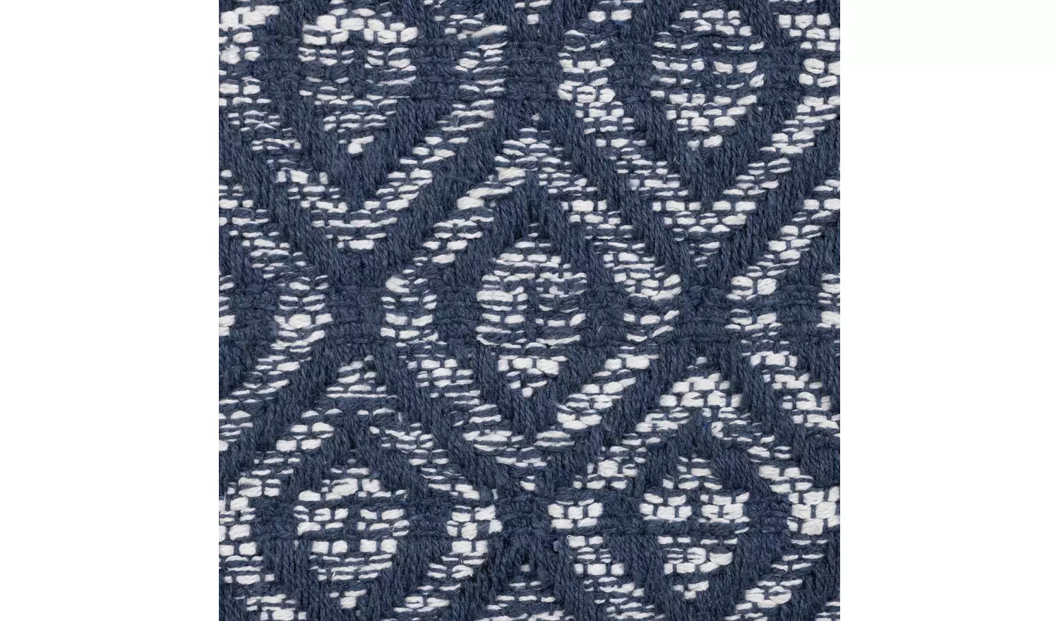 Argos Home Geometric Blue Cotton Flatweave Rug - 110x80cm