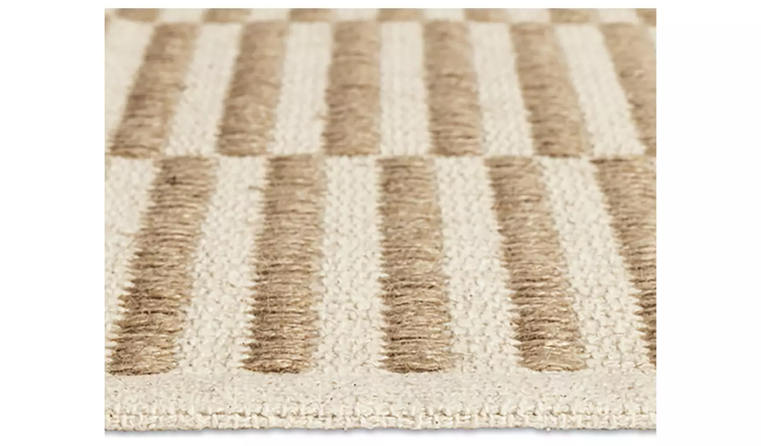 Habitat Modern Country Block Natural Flatweave Rug - 170x120