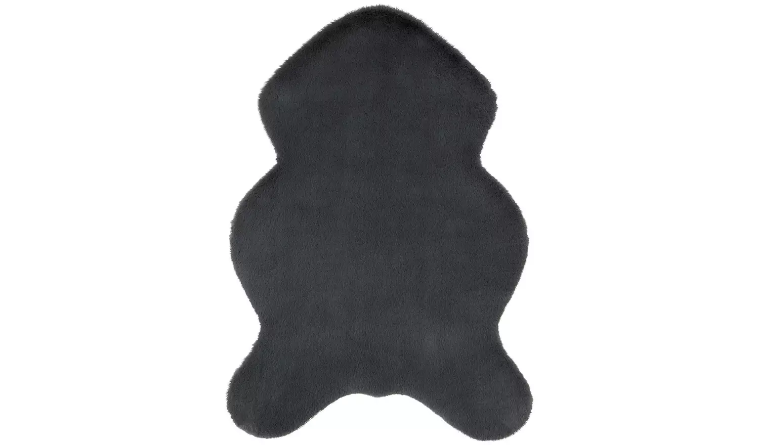 Habitat Supersoft Faux Fur Grey Shaggy Rug - 90x60cm