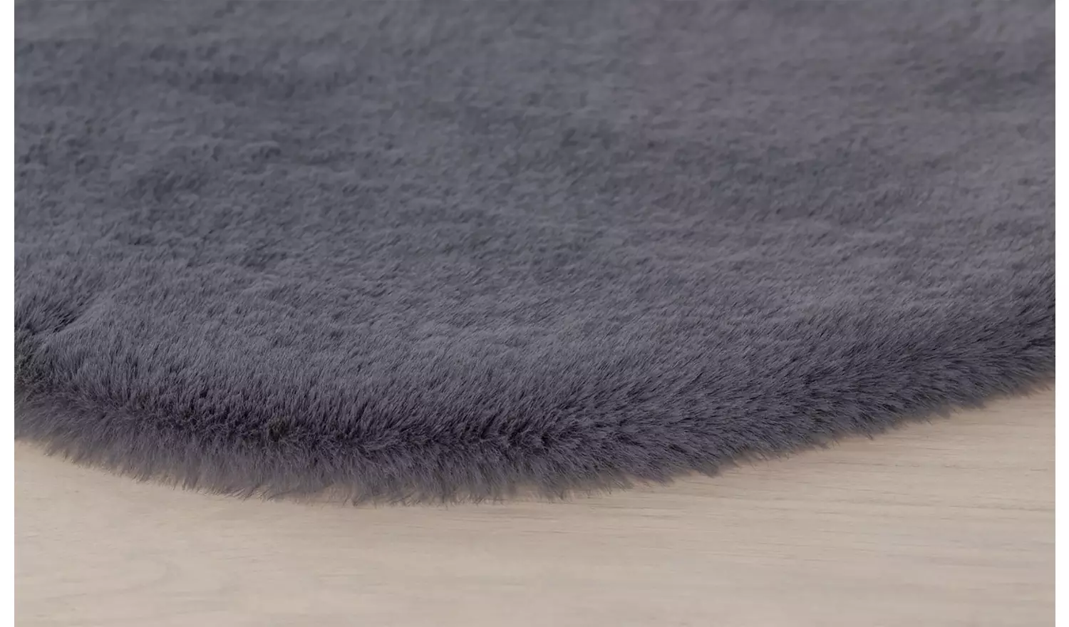 Habitat Supersoft Faux Fur Grey Shaggy Rug - 90x60cm