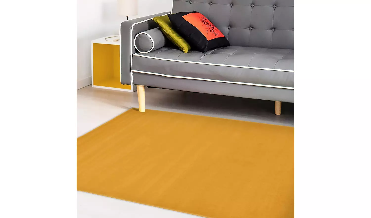 Homemaker Adorn Plain Ochre Cut Pile Rug - 170x120cm