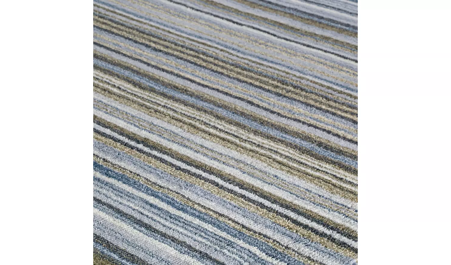 Homemaker Connor Skinny Stripe Grey Wool Cut Pile Rug