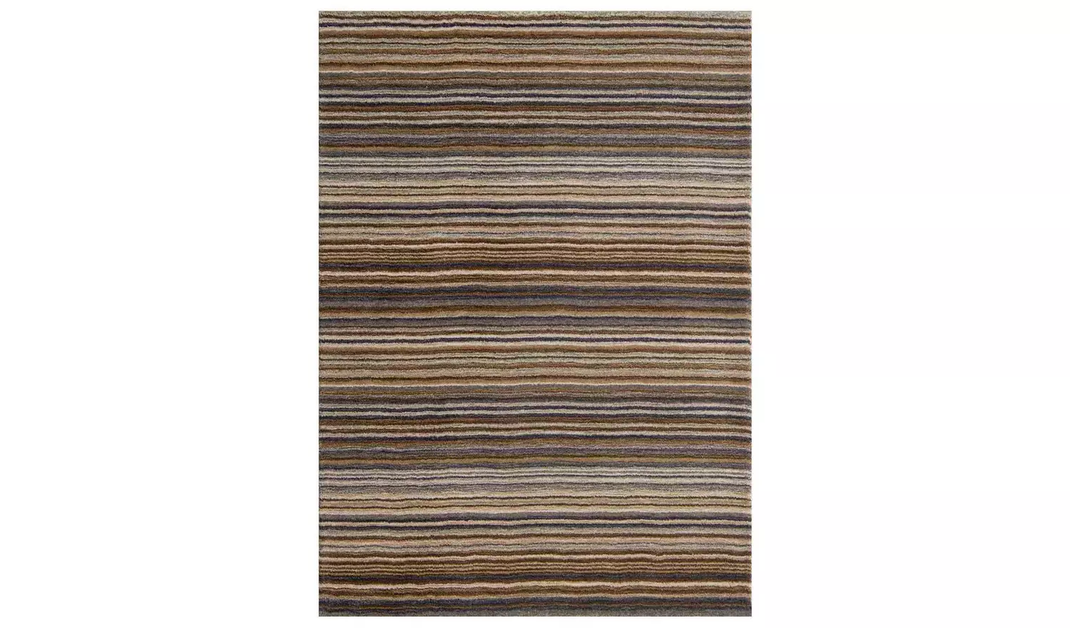Homemaker Connor Skinny Stripe Natural Wool Cut Pile Rug