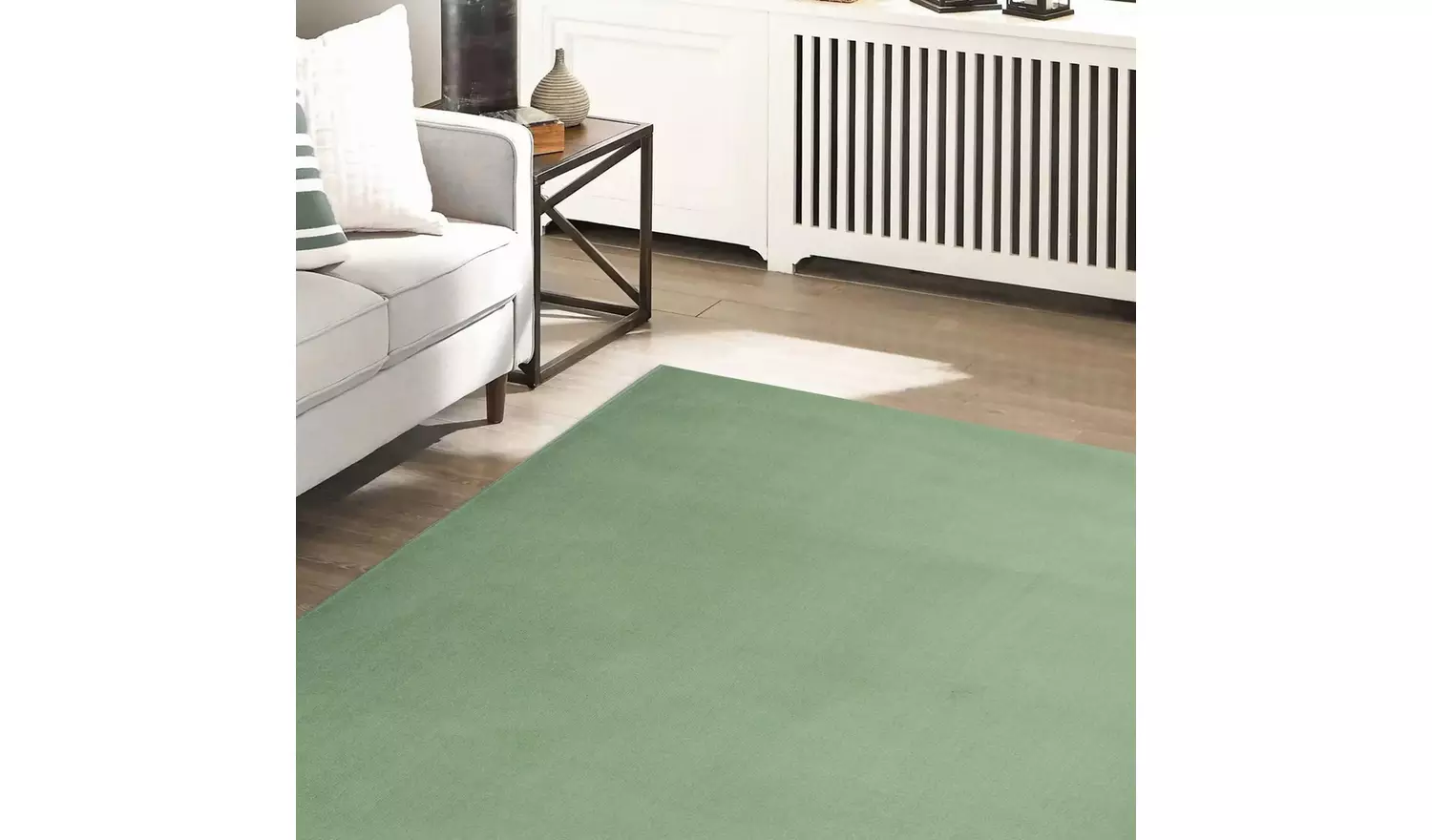 Homemaker Adorn Plain Rug - 80x150cm - Sage