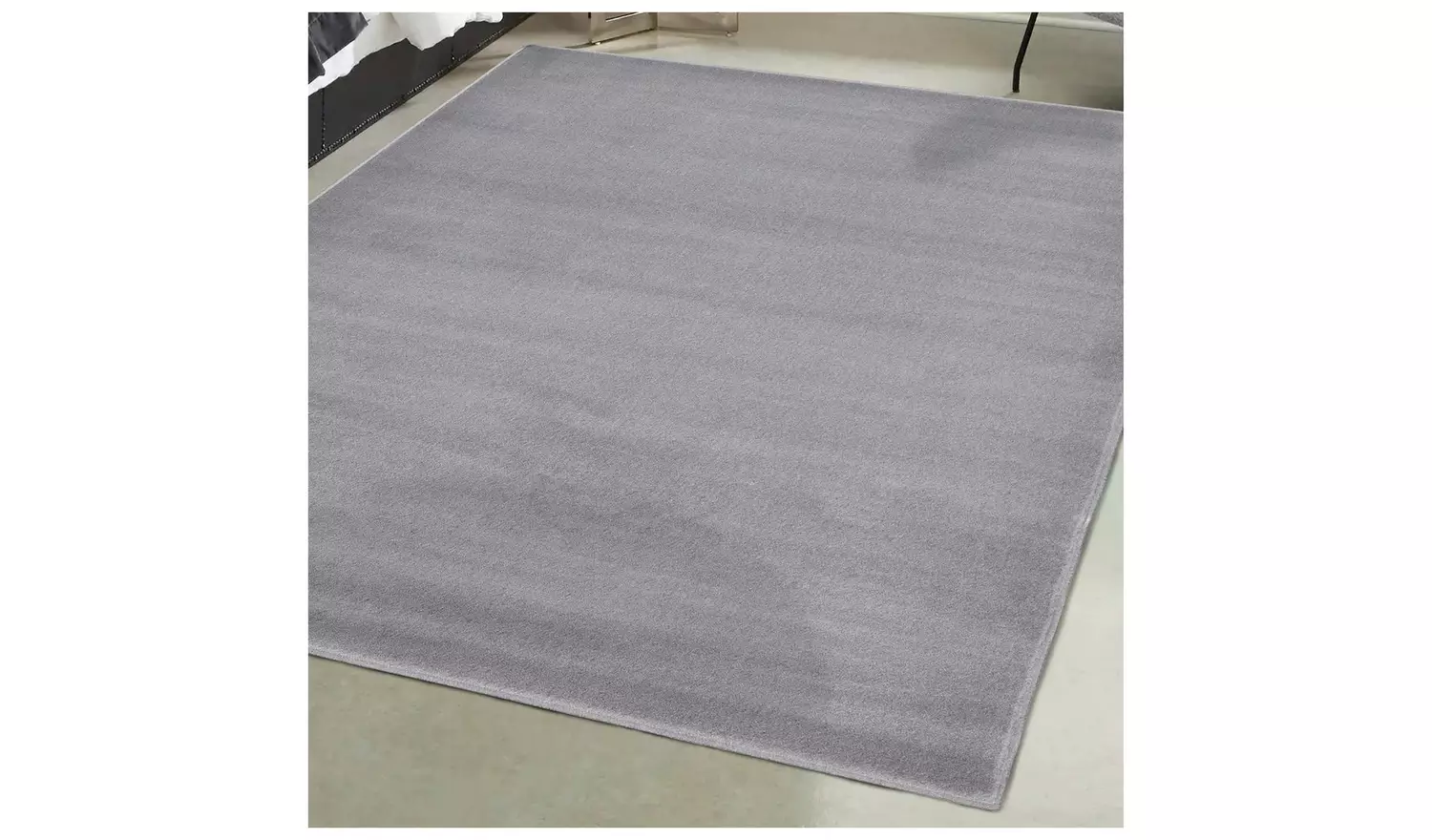 Homemaker Adorn Plain Silver Cut Pile Rug - 150x80cm