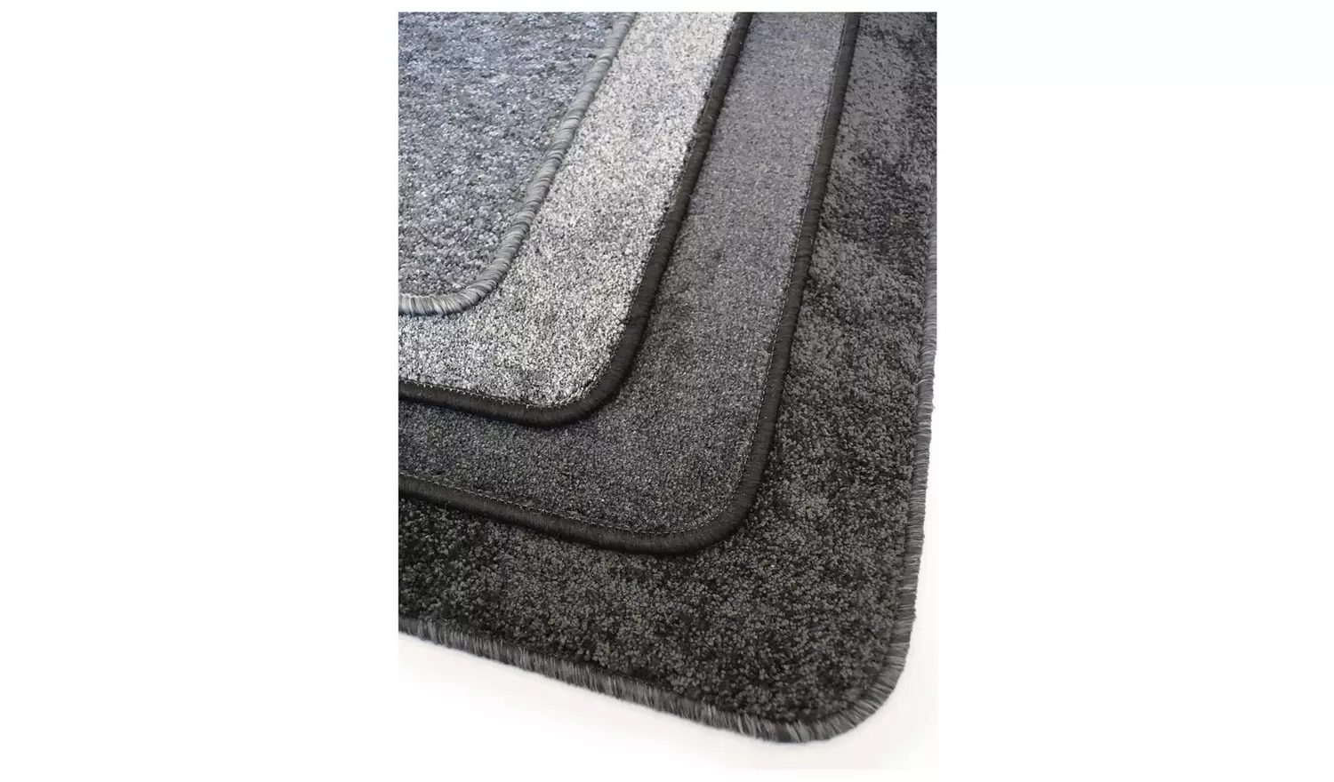 Relay Plain Round Charcoal Short Pile Rug - 133cm