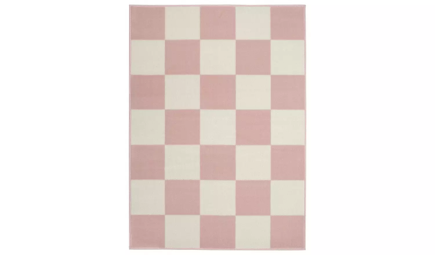 Homemaker Maestro Checkerboard Pink Cut Pile Rug - 160x120cm