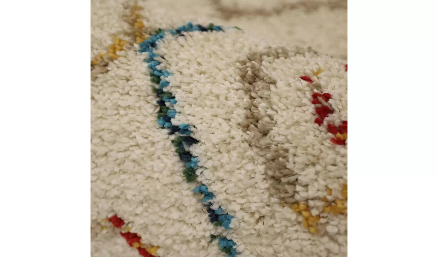 Homemaker Noble Diamond Natural Shaggy Rug - 170x120cm