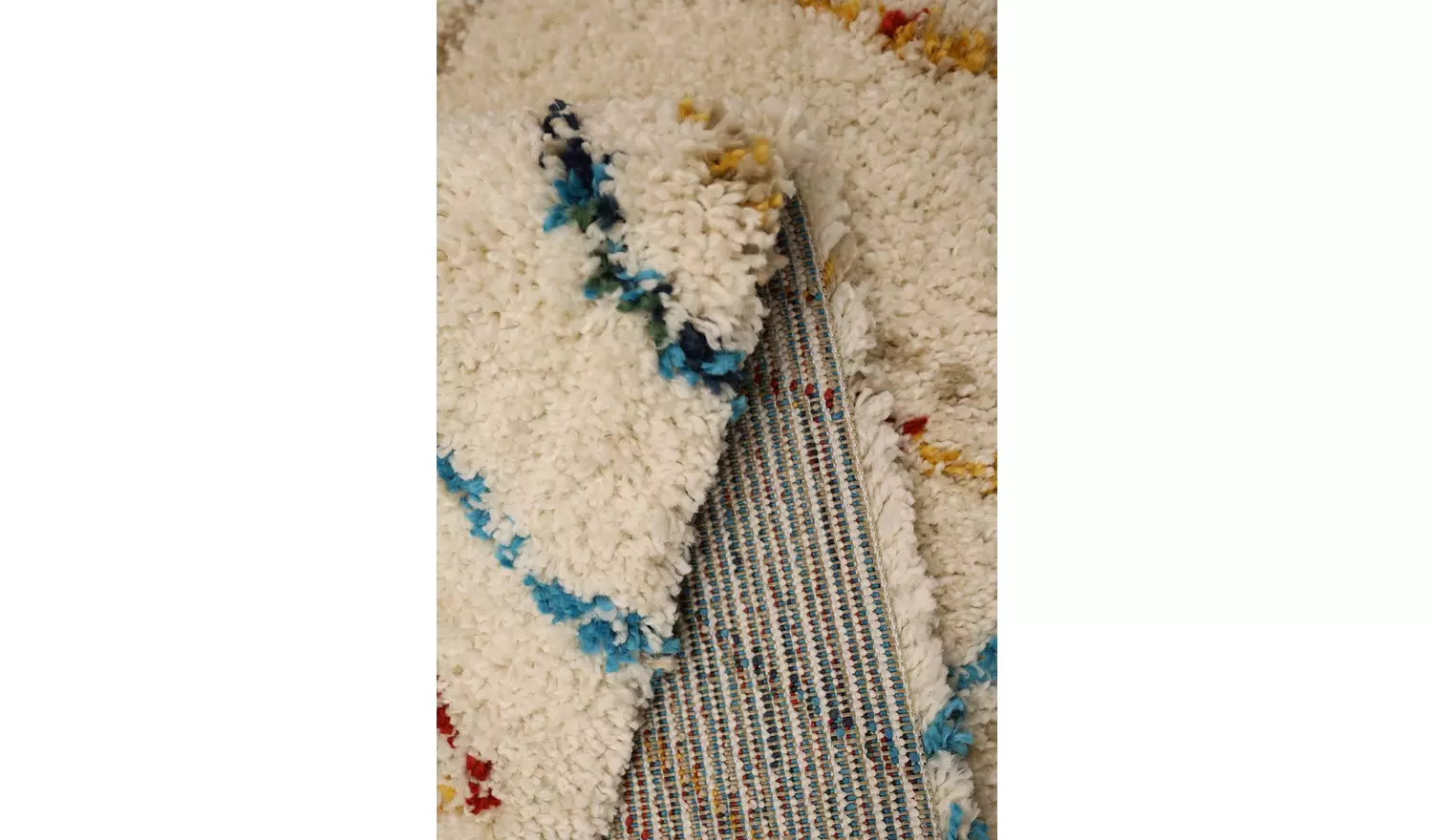 Homemaker Noble Diamond Natural Shaggy Rug - 170x120cm