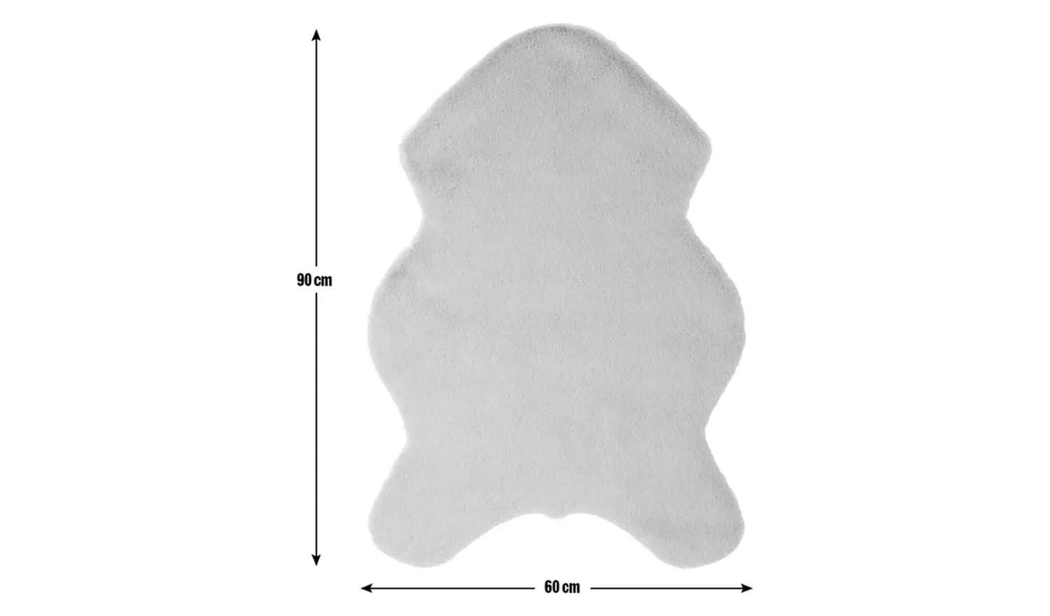 Habitat Supersoft Faux Fur Cream Shaggy Rug - 90x60cm