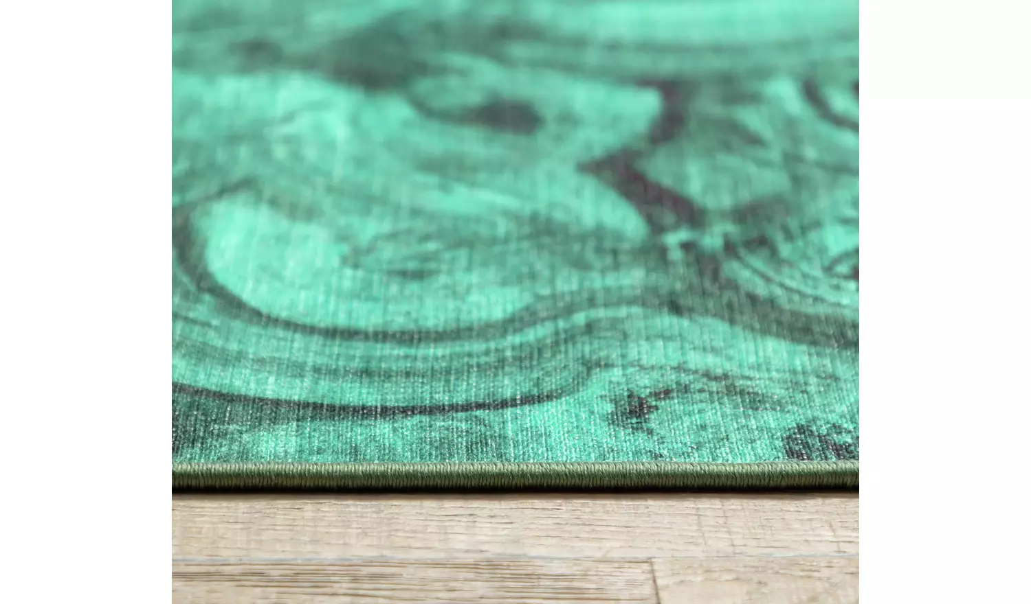 Habitat Malaki Print Green Flatweave Rug - 170X120cm