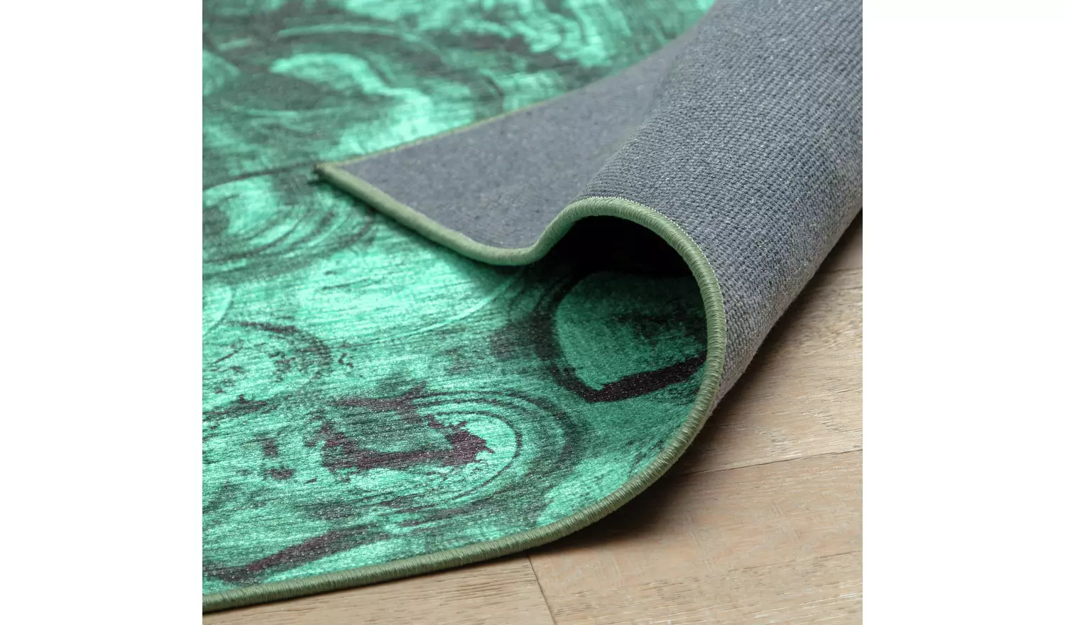 Habitat Malaki Print Green Flatweave Rug - 170X120cm