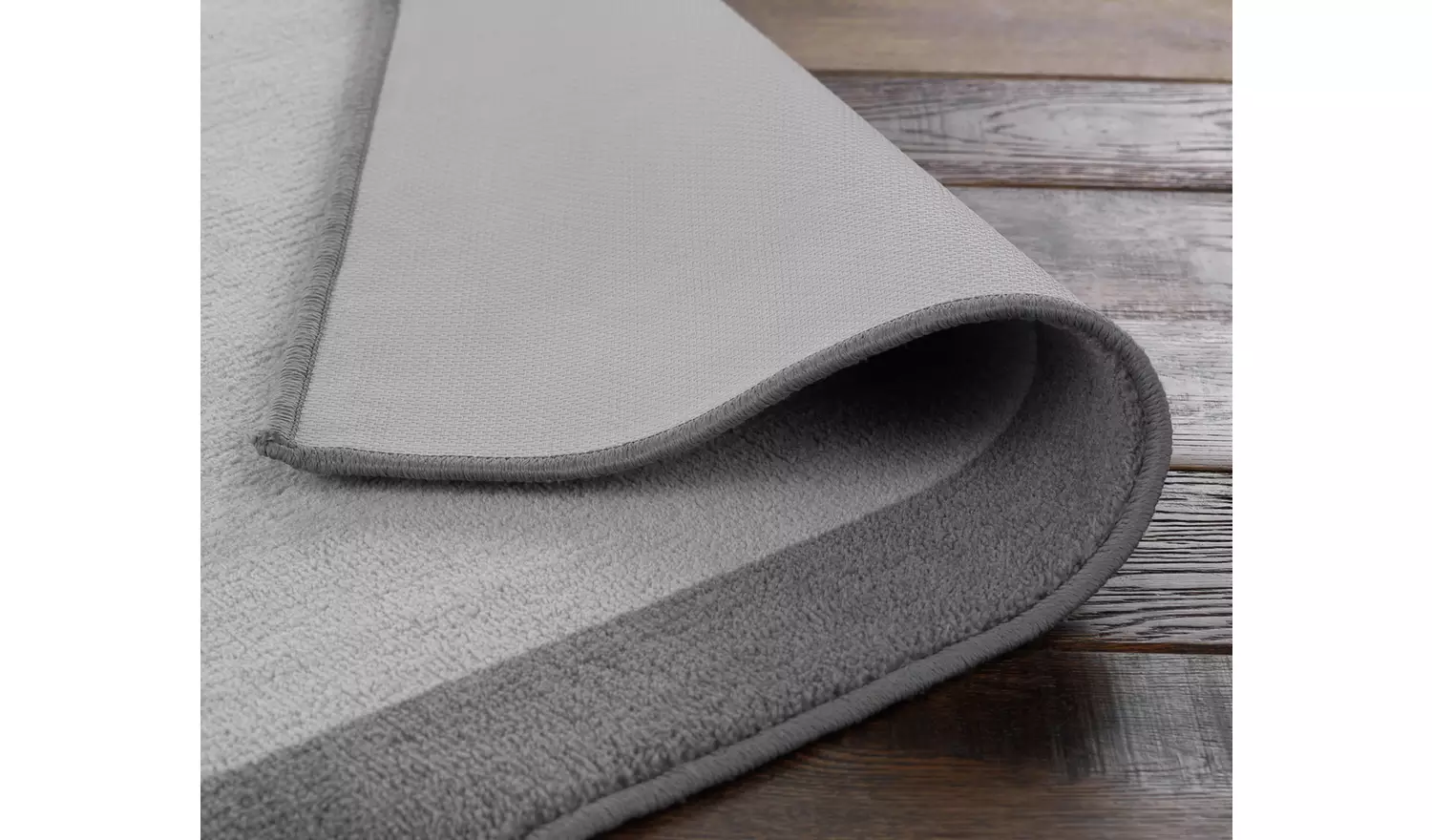 Argos Home Plain Border Grey Cut Pile Rug - 170x120cm