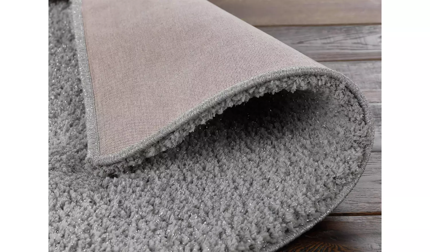 Habitat Shimmer Grey Cut Pile Rug - 150x80cm