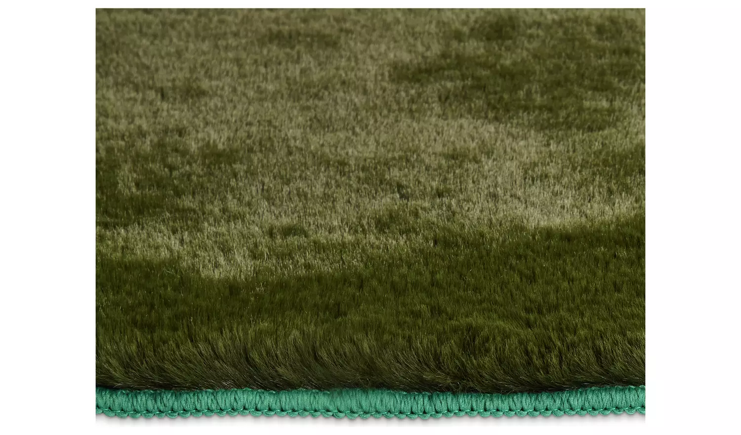 Habitat Cosy Soft Moss Green Short Pile Rug - 150x80cm