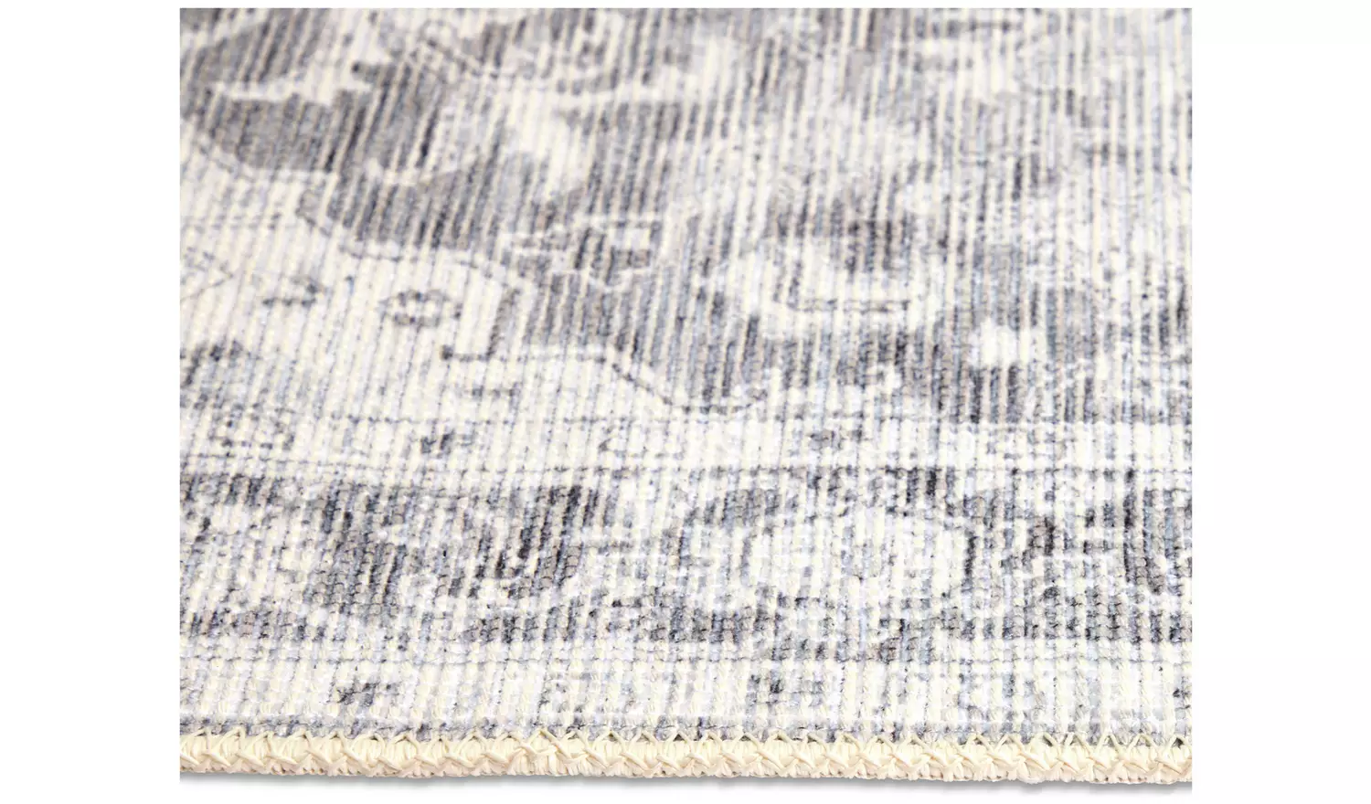 Habitat Vintage Effect Grey Flatweave Rug - 170x120cm