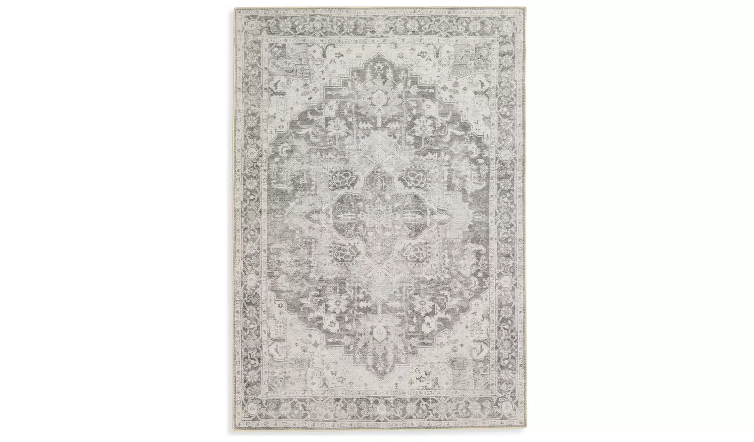 Habitat Vintage Effect Grey Flatweave Rug - 150x80cm