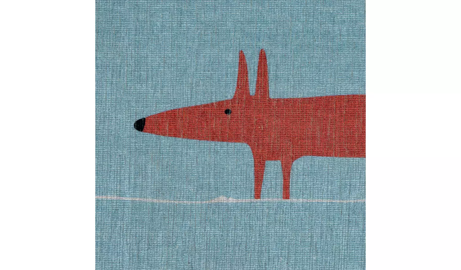 Habitat x Scion Mr Fox Printed Rug - 120 x 170cm - Blue