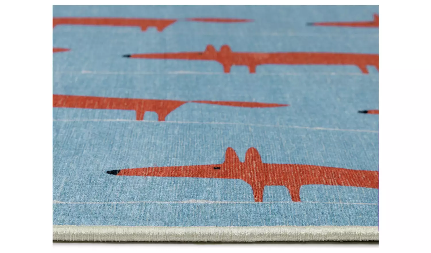 Habitat x Scion Mr Fox Printed Rug - 120 x 170cm - Blue