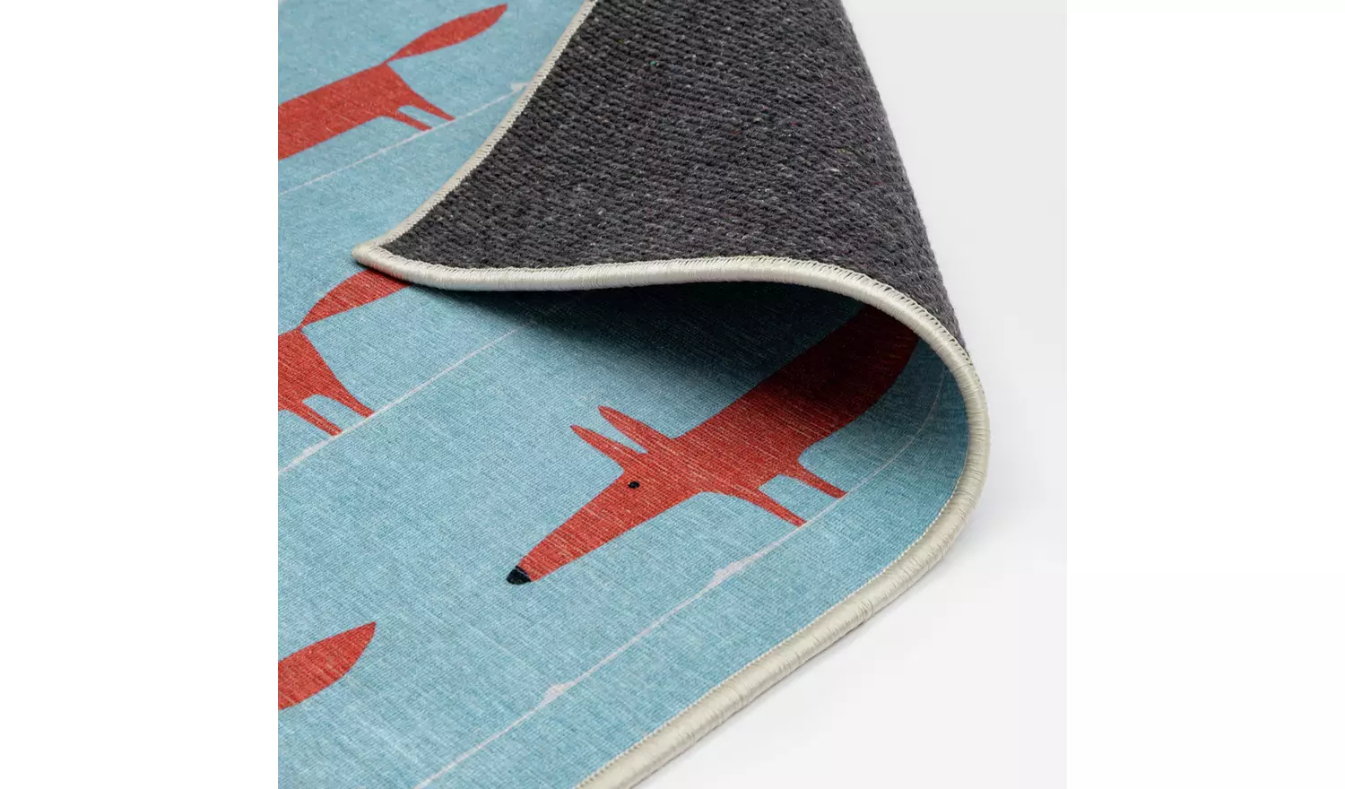 Habitat x Scion Mr Fox Printed Rug - 120 x 170cm - Blue