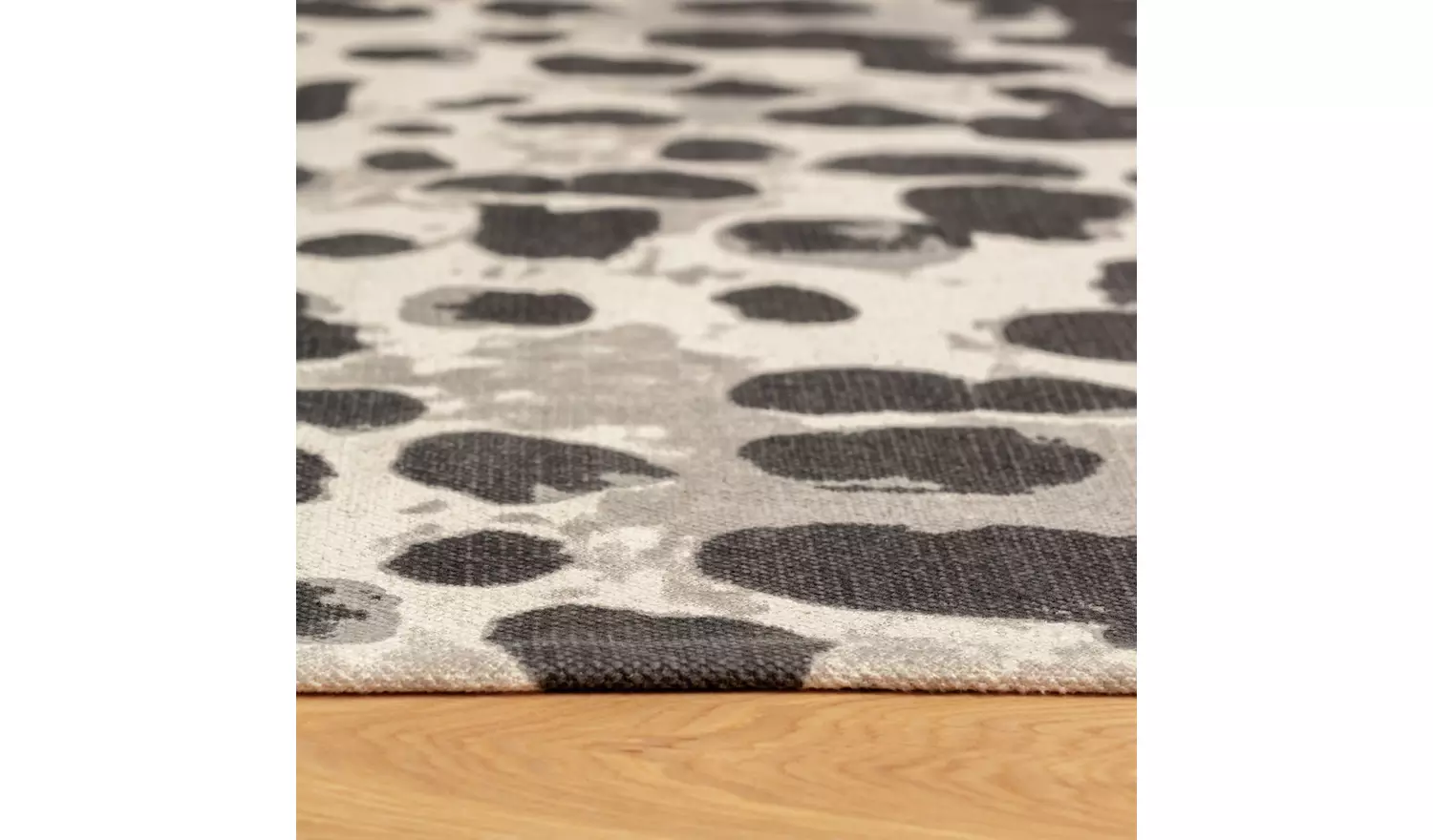 Habitat Bark Print Cotton Flatweave Rug - 170X120cm