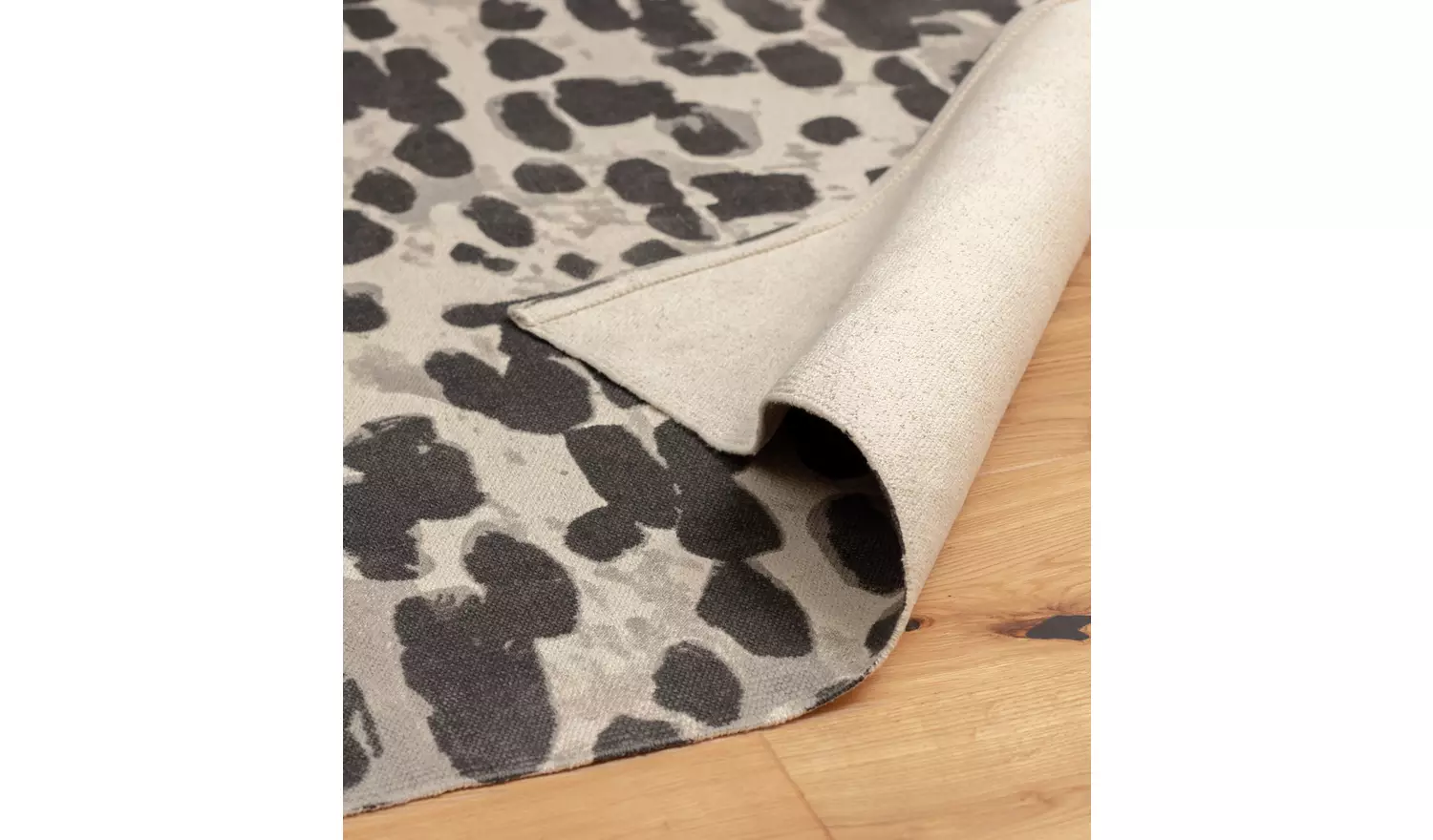 Habitat Bark Print Cotton Flatweave Rug - 170X120cm