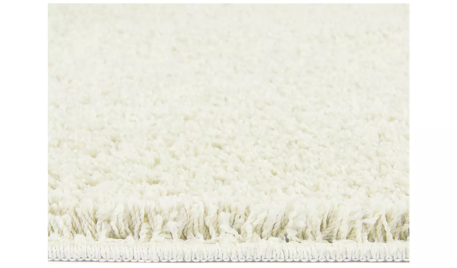 Buddy Washable Mat Plain Cream Shaggy Rug - 120x80cm