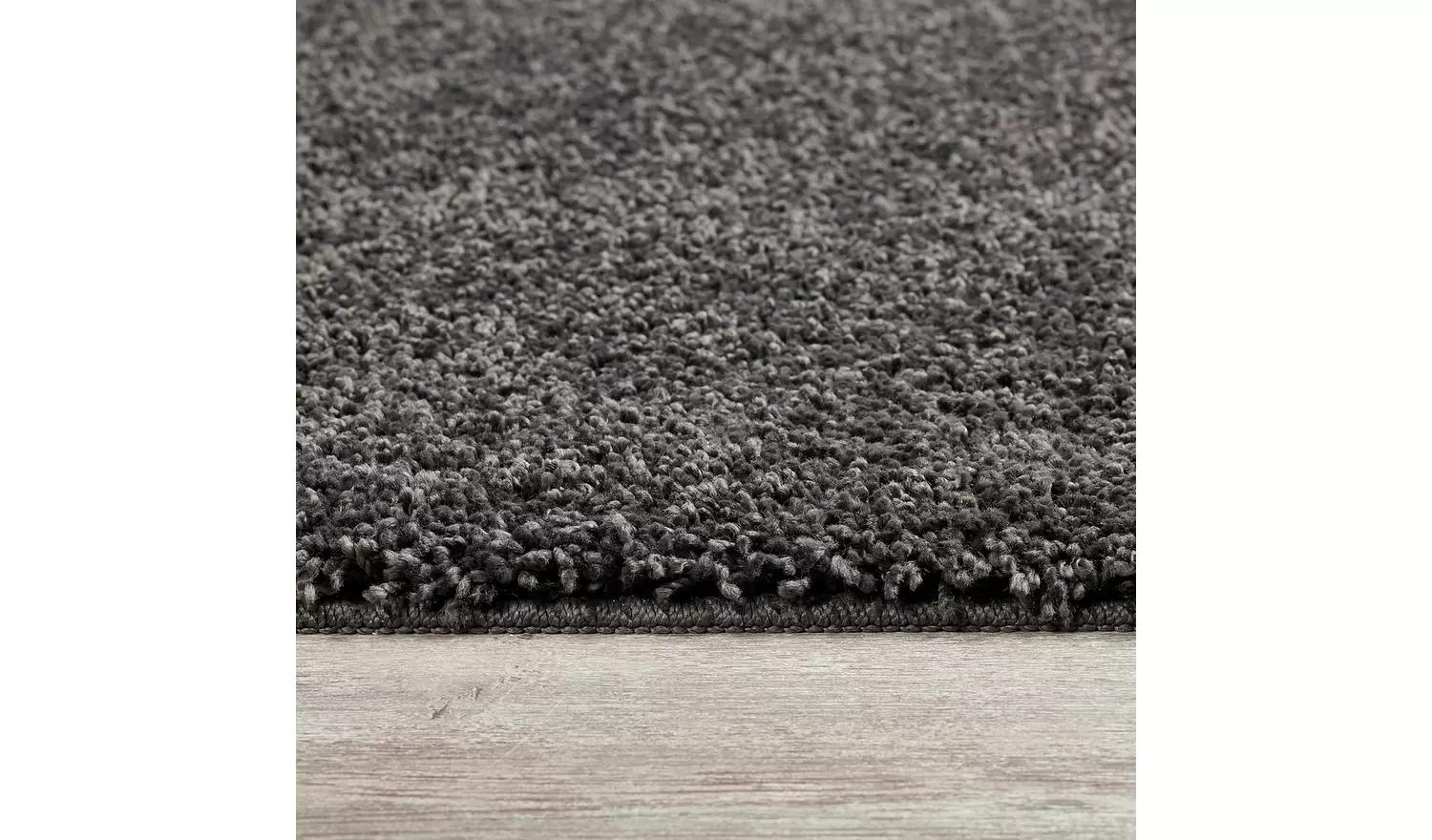 Buddy Washable Mat Plain Charcoal Shaggy Rug - 100x60cm