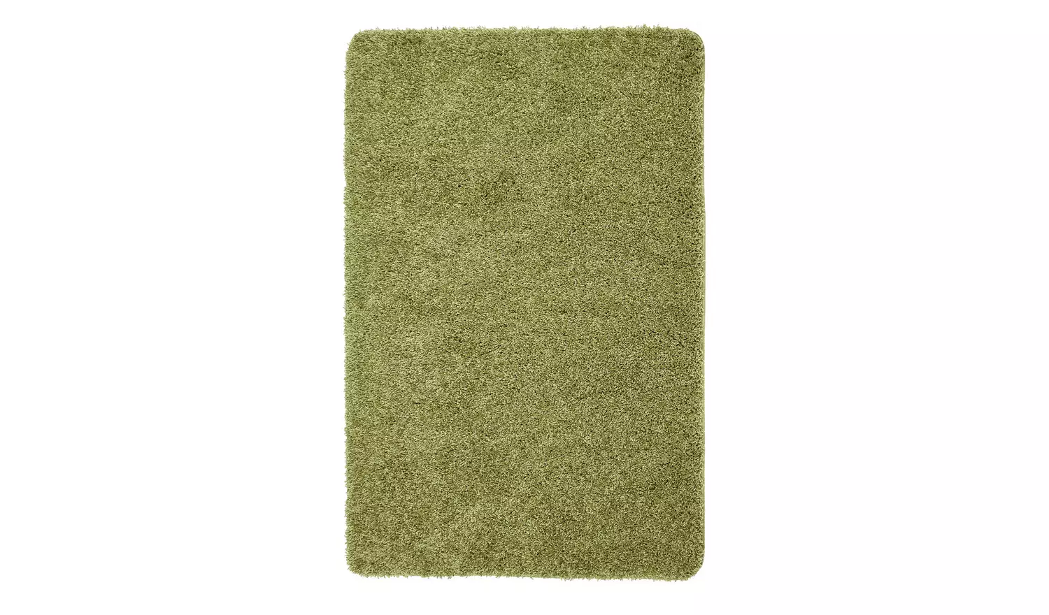 Buddy Washable Mat Plain Olive Shaggy Rug - 120x80cm