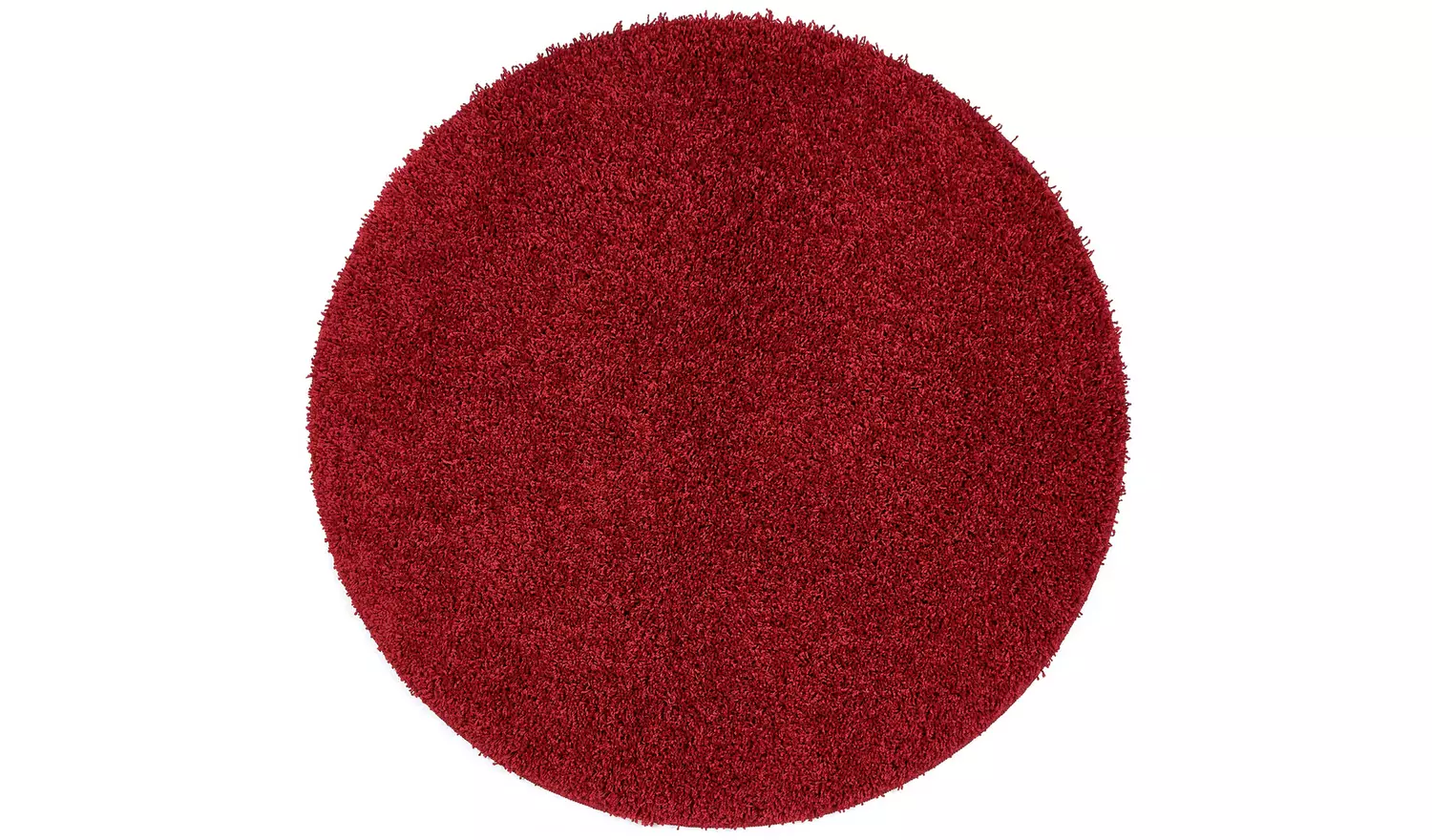 Buddy Washable Mat Plain Round Red Cut Pile Rug - 100cm