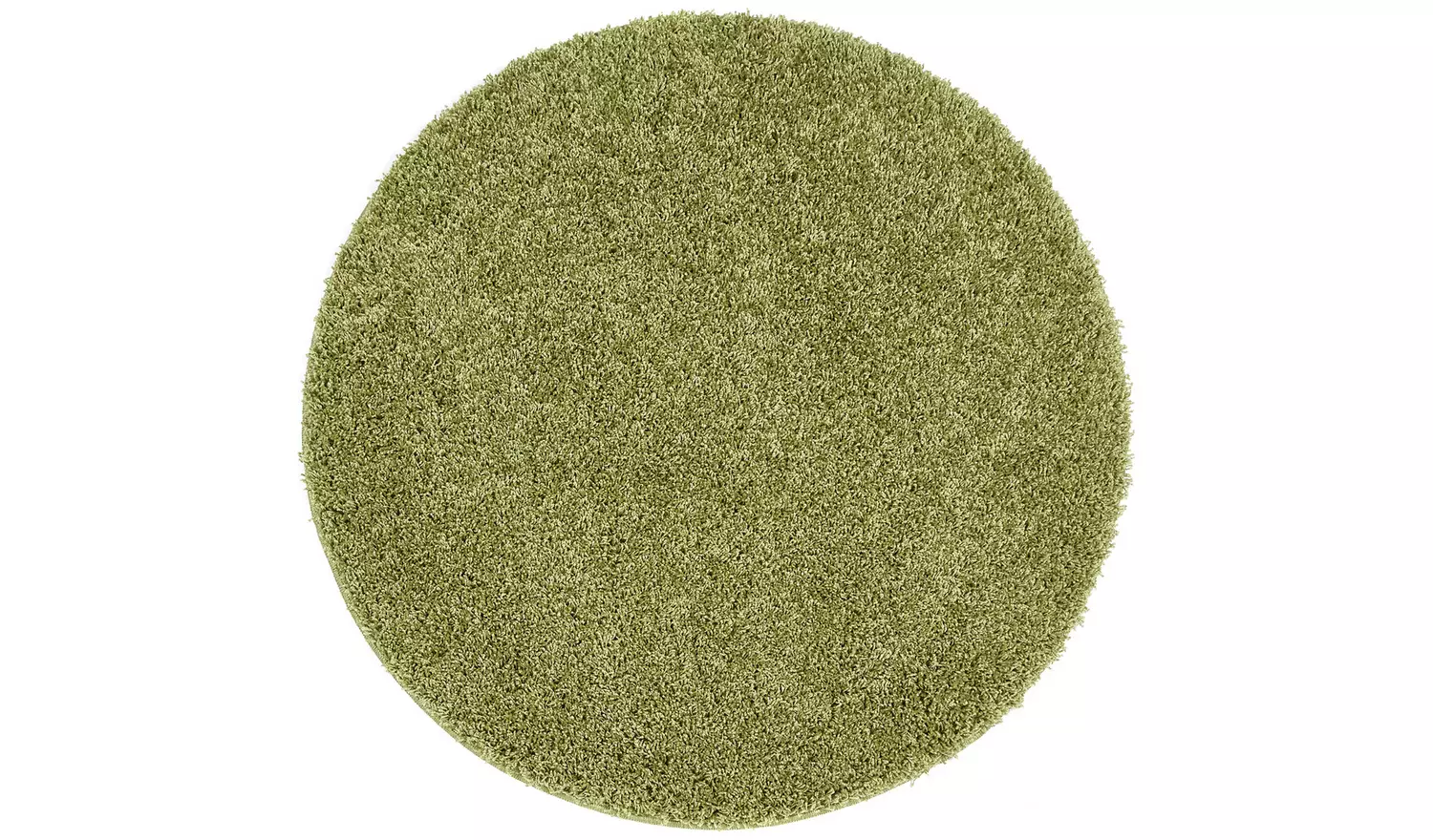 Buddy Washable Mat Plain Round Olive Cut Pile Rug - 100cm