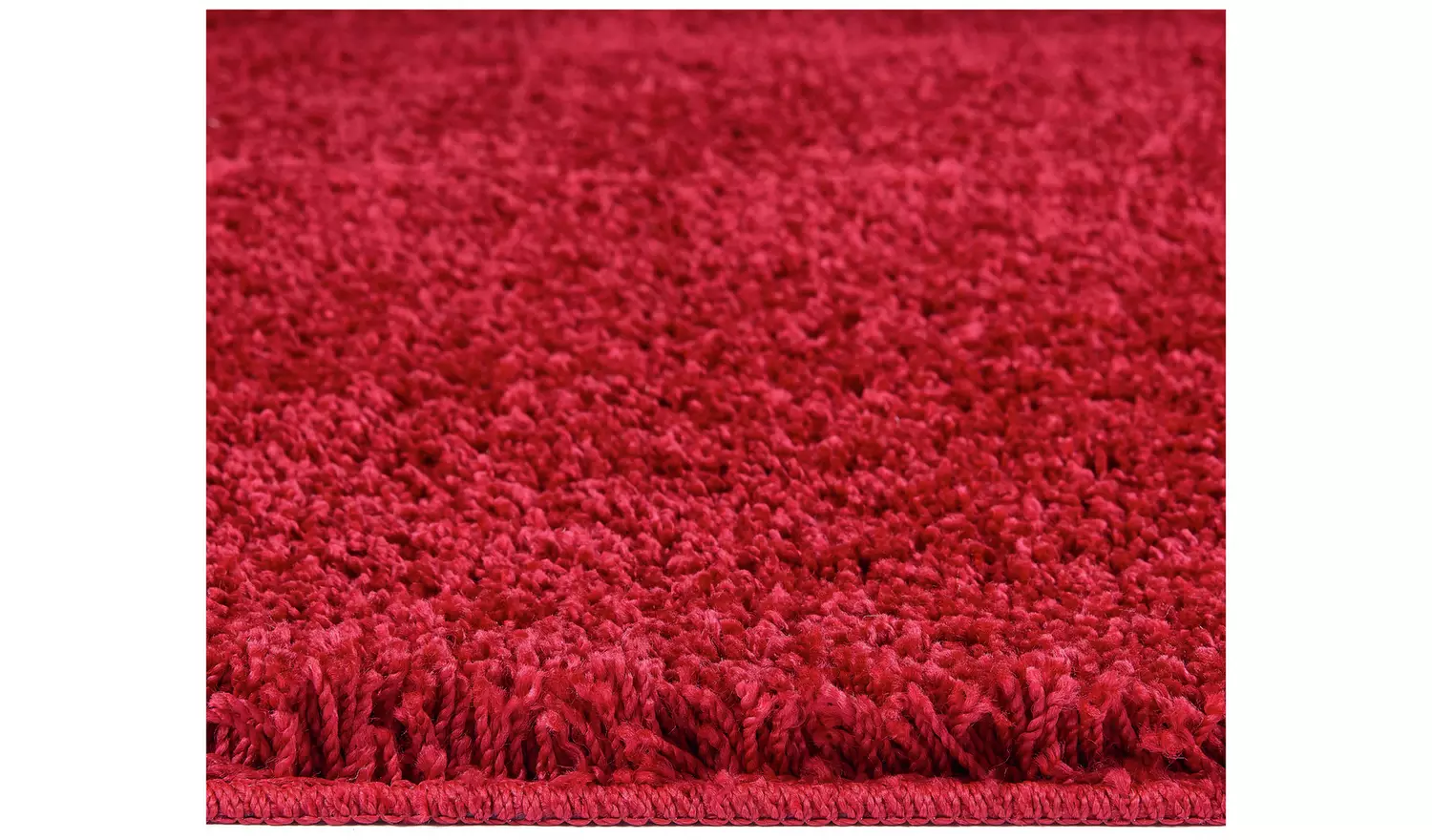 Buddy Washable Mat Plain Red Shaggy Rug - 200x140cm