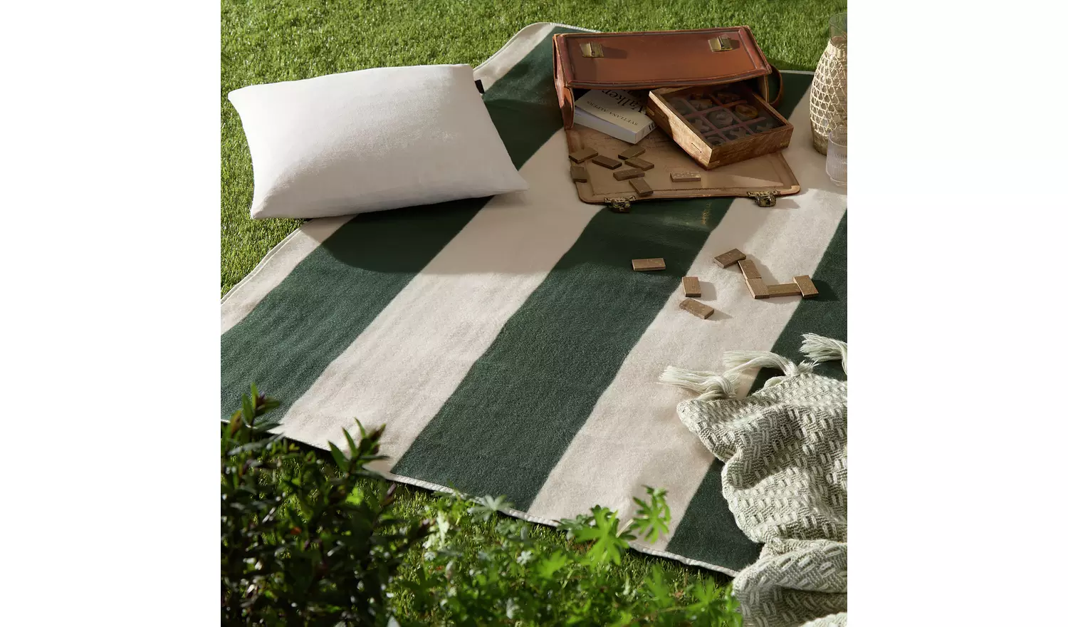 Habitat Luxe Striped Picnic Rug