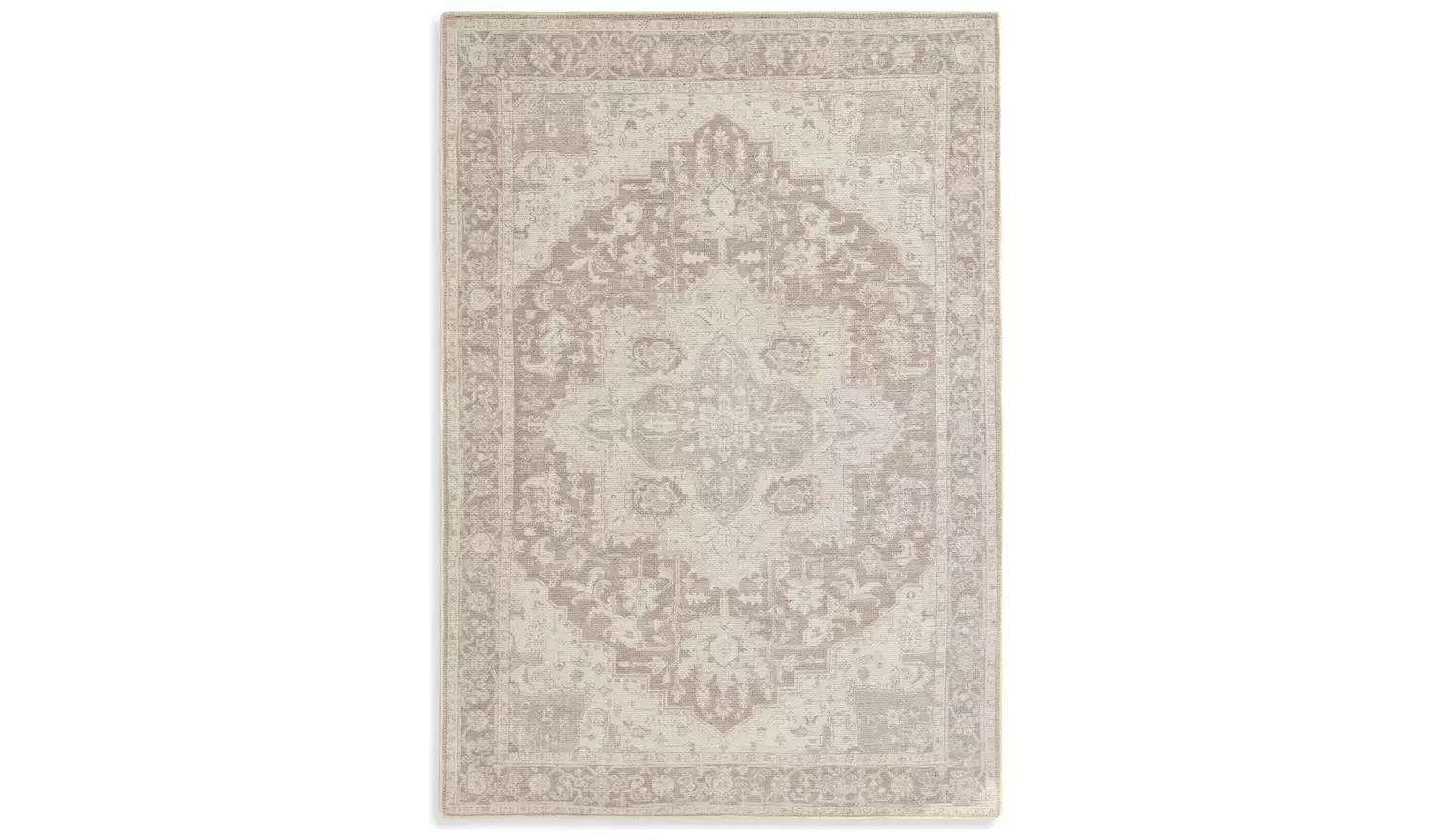 Habitat Vintage Effect Neutral Flatweave Rug - 230x160cm