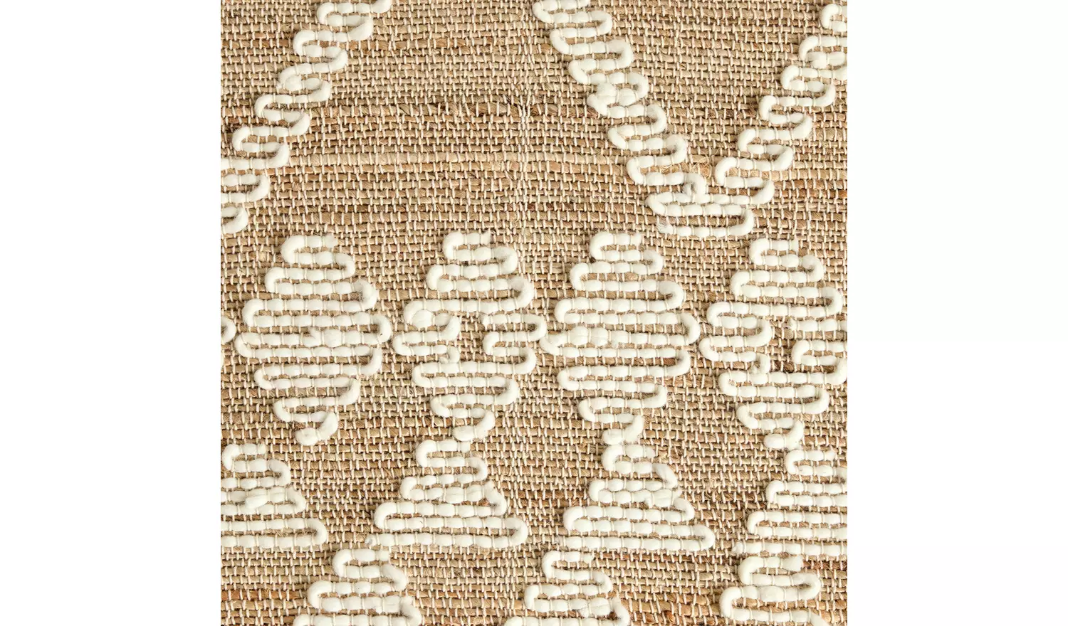 Habitat Woven Aztec Neutral Jute Flatweave Rug - 150x80cm