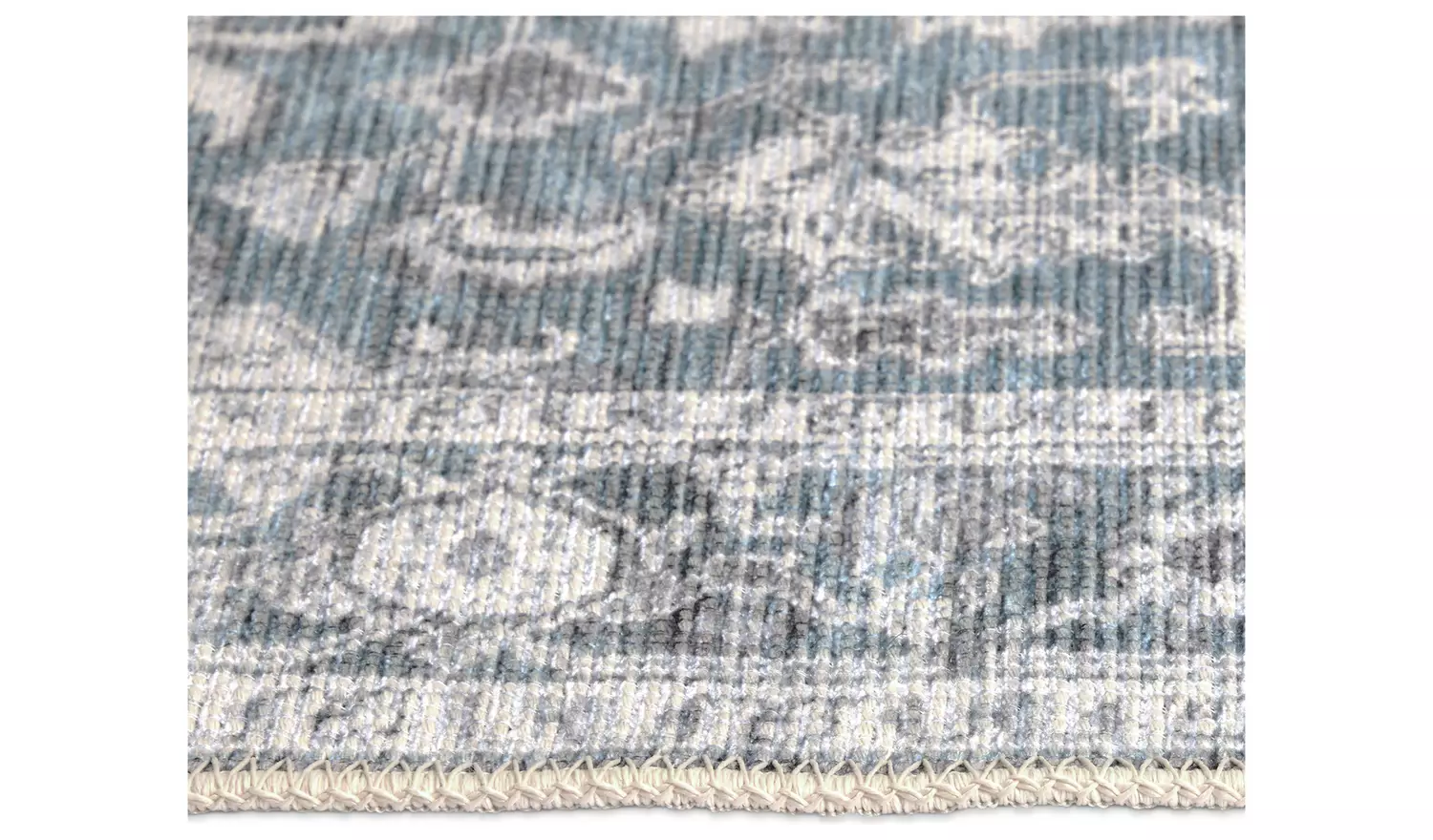 Habitat Vintage Effect Blue Flatweave Rug - 150x80cm
